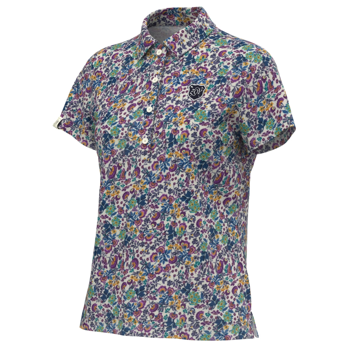 WOMEN フォーリーフローラプリント 半袖シャツ パープル