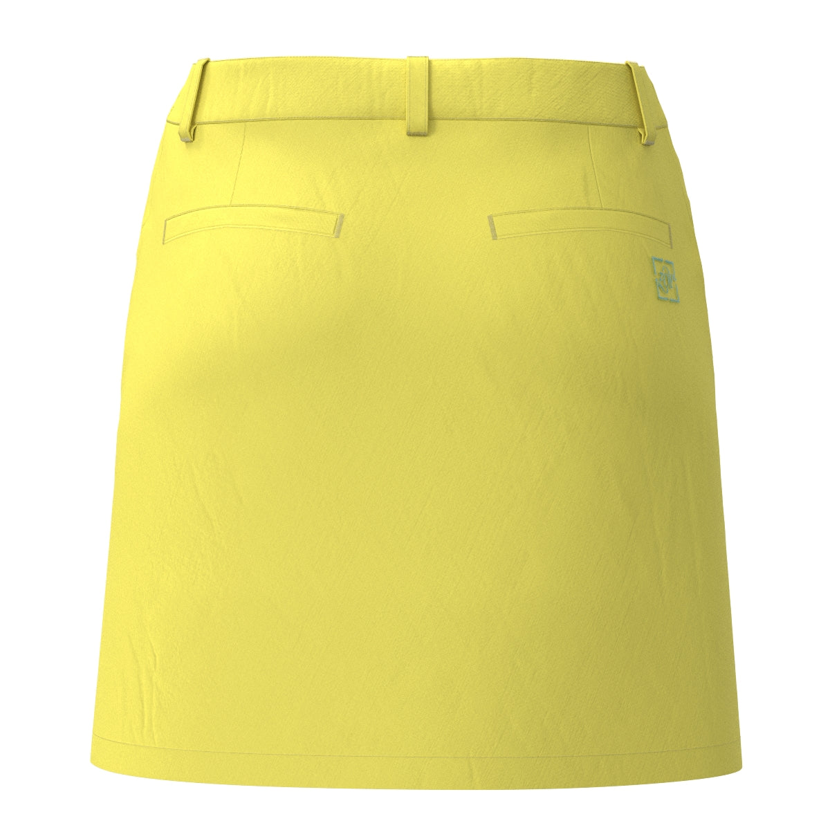 Women's Garment-Dyed Recycled Stretch Skirt in Lemon Yellow