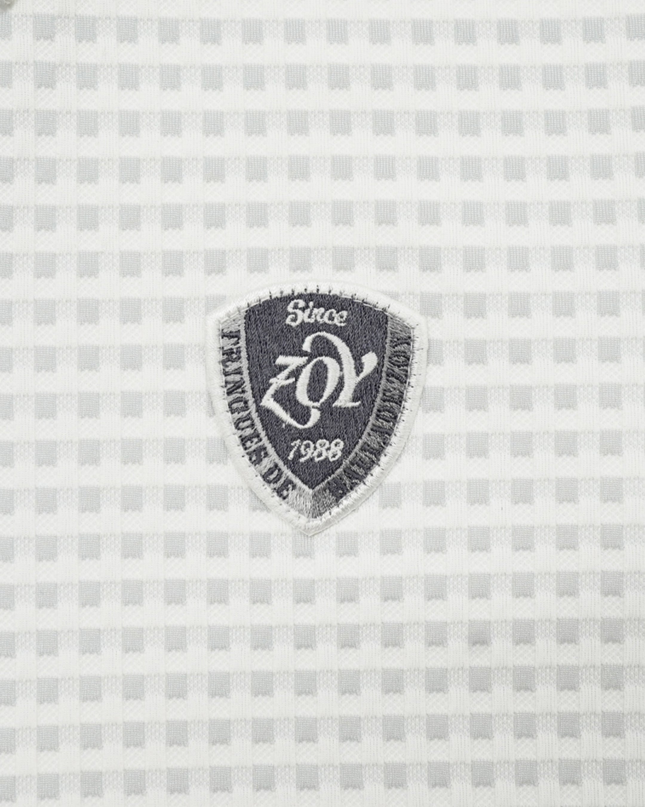 WOMEN HGJQニットギンガム 長袖シャツ ライトグレー