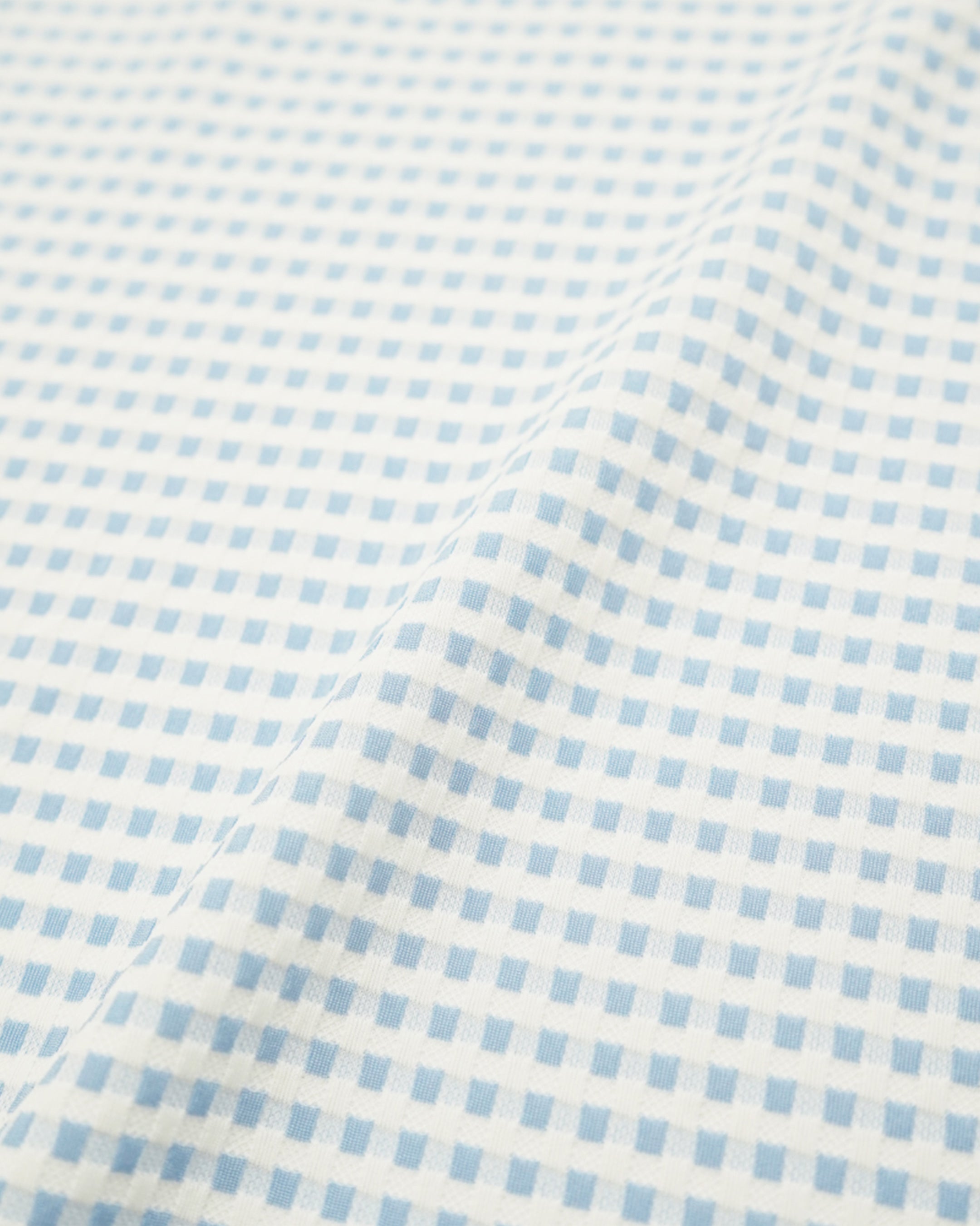 WOMEN HGJQニットギンガム 長袖シャツ サックス