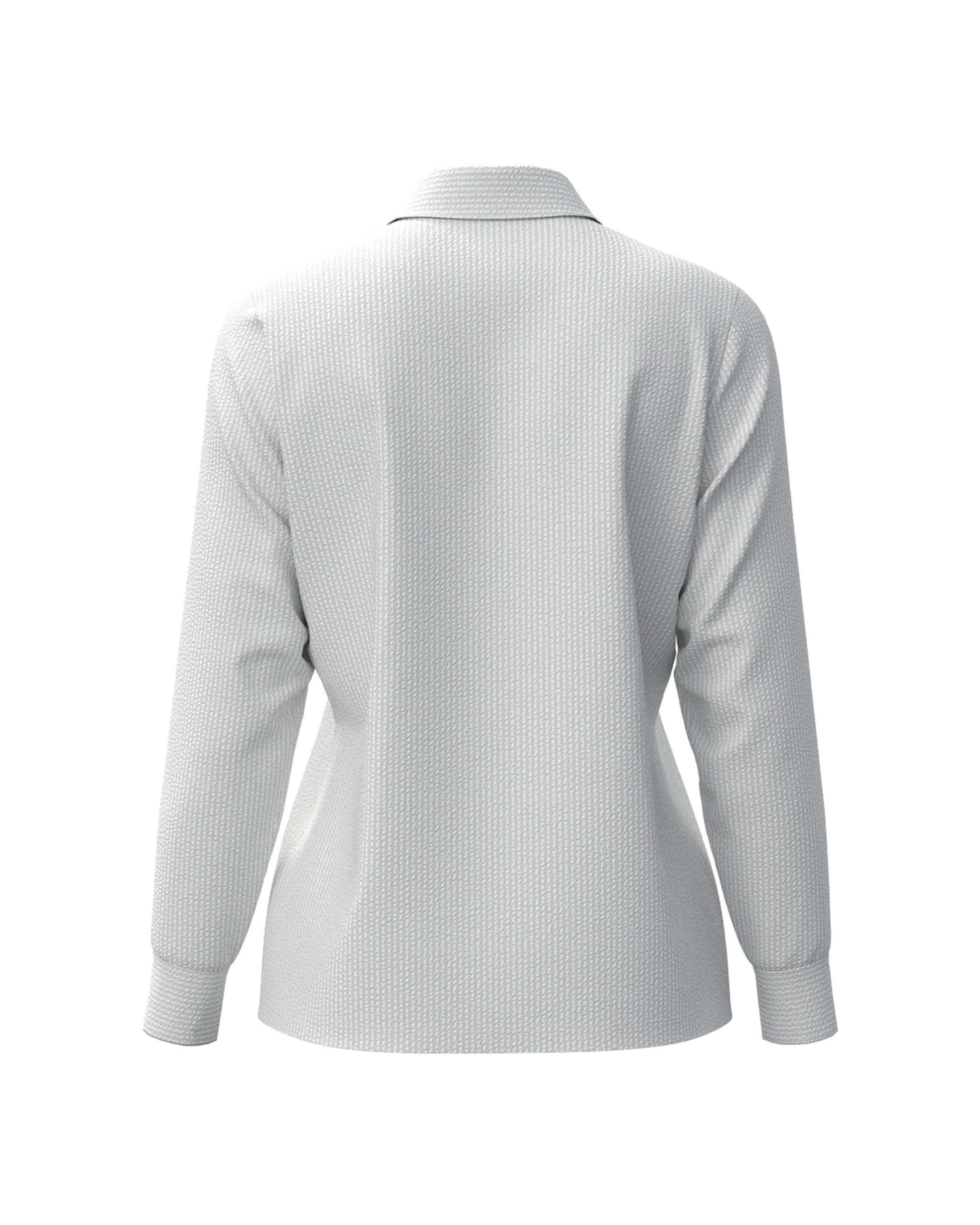 WOMEN プレミアムサッカージャージー 長袖シャツ ホワイト