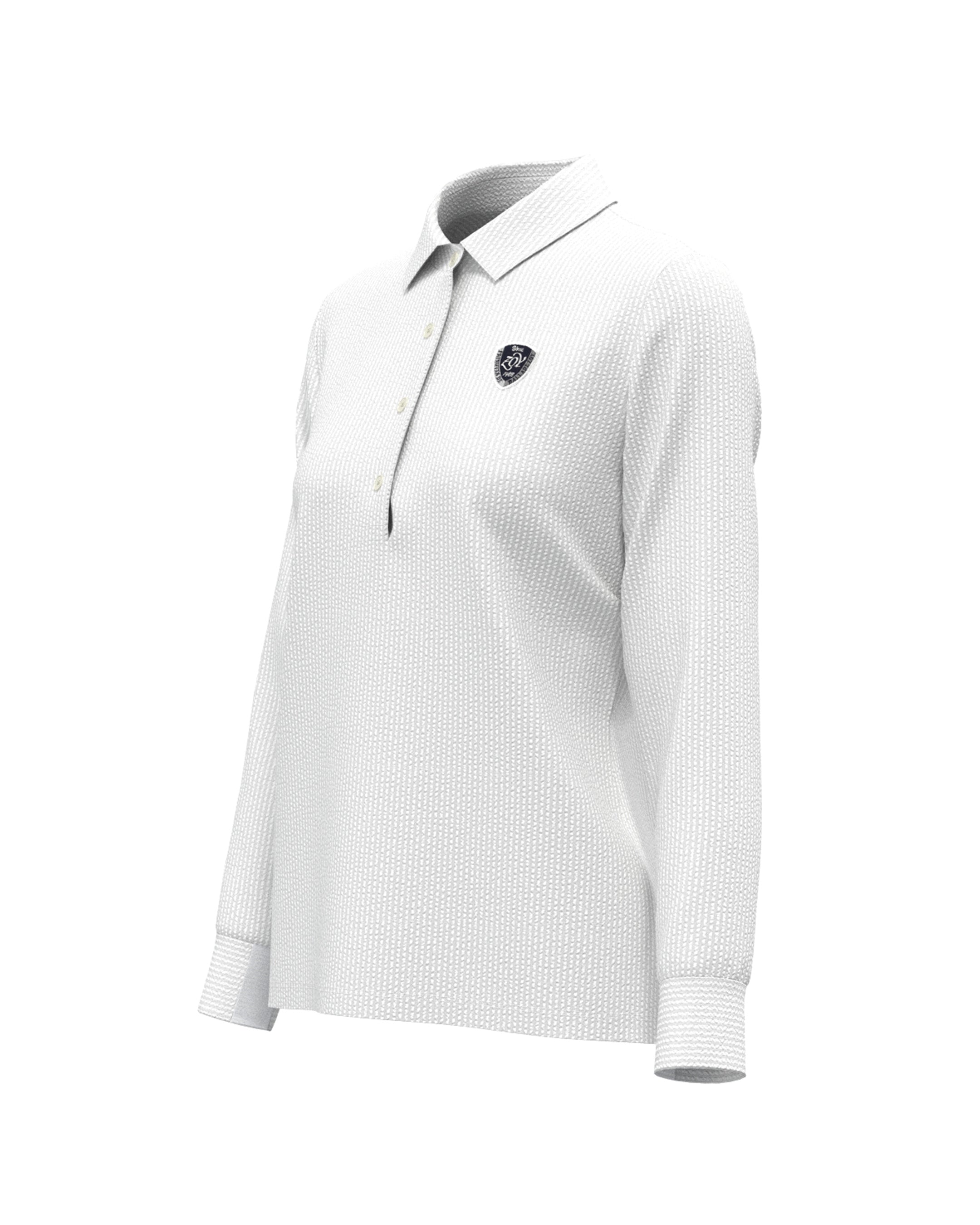 WOMEN プレミアムサッカージャージー 長袖シャツ ホワイト