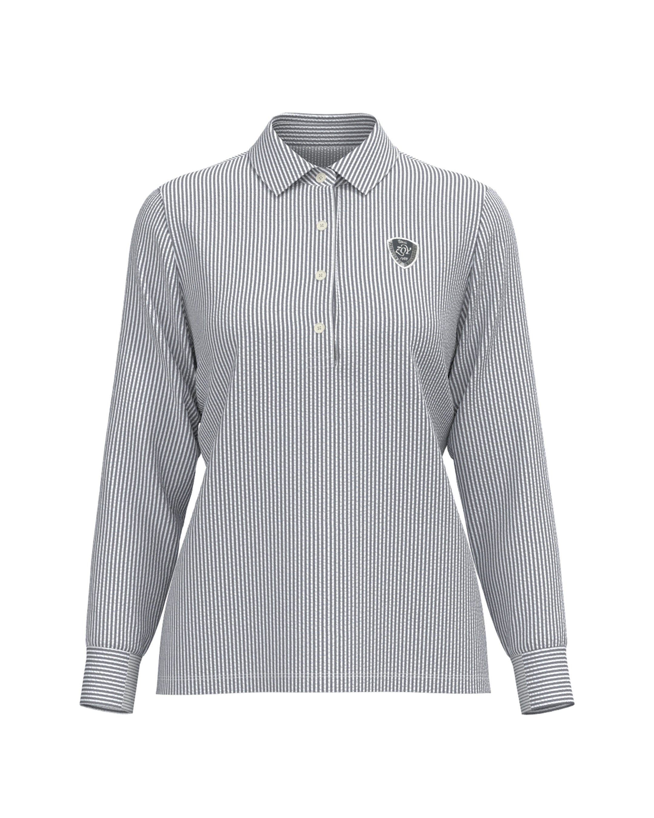 WOMEN プレミアムサッカージャージー 長袖シャツ グレー