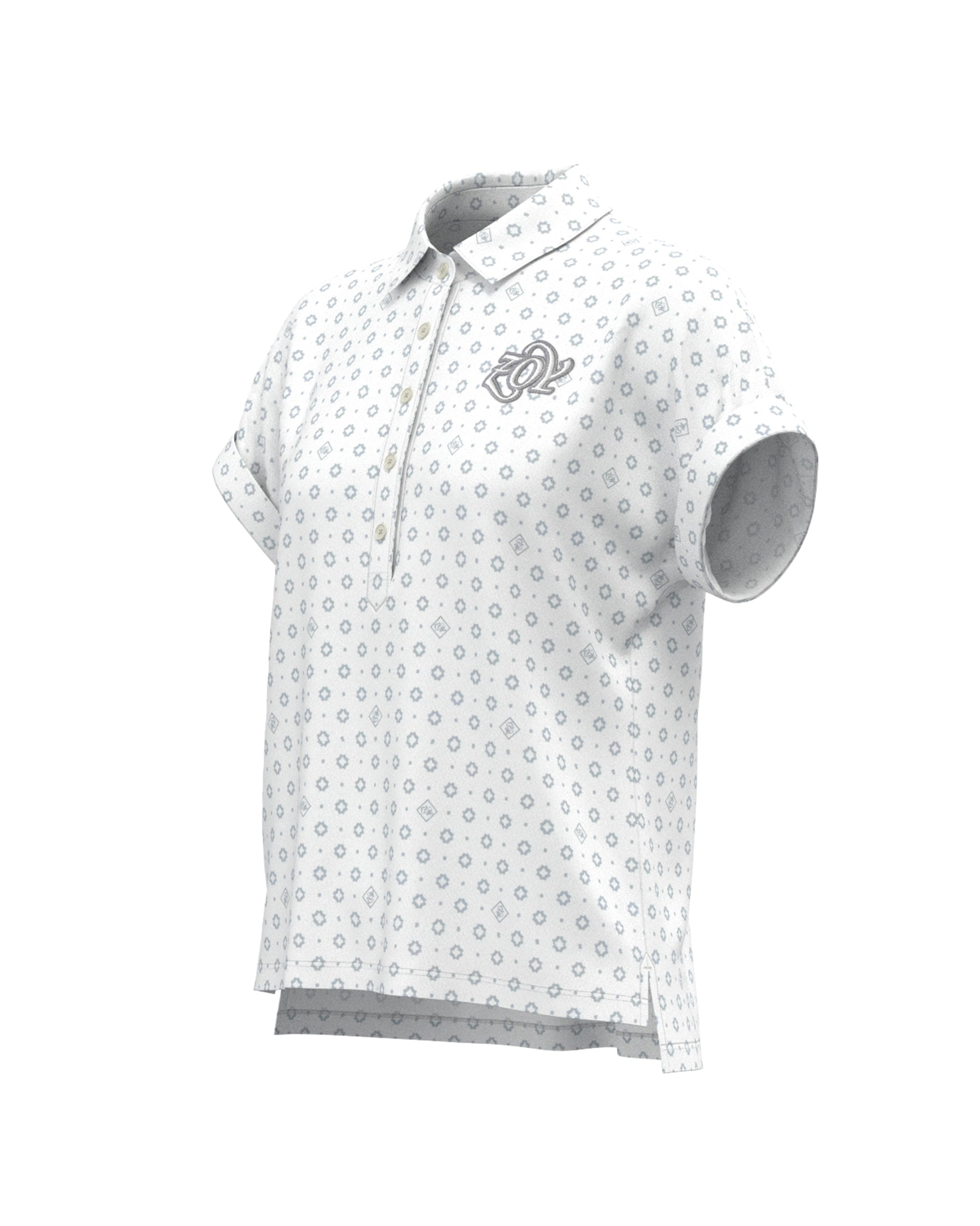 Men's Alphabet Print Short Sleeve Shirt White