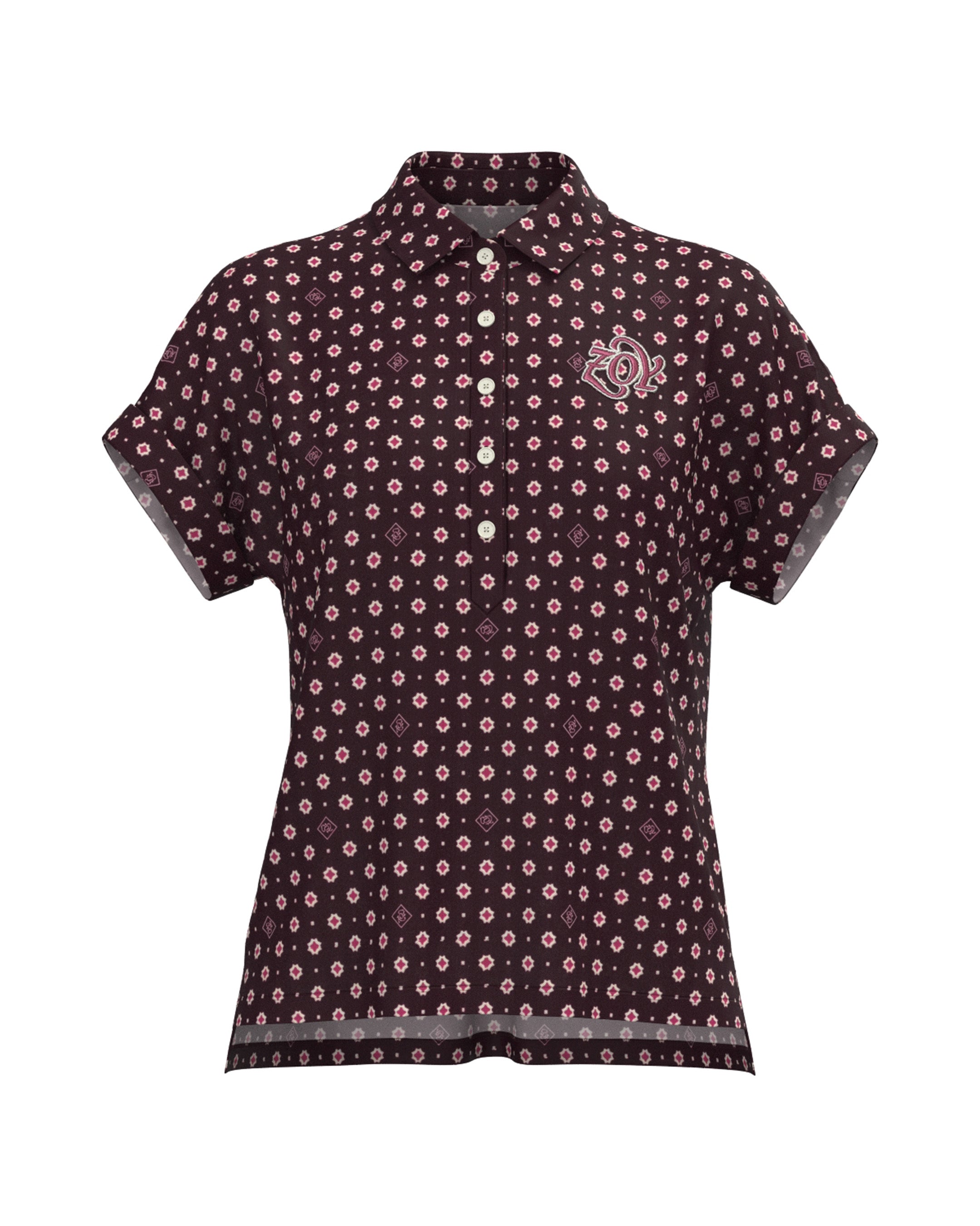 WOMEN シュガースターPT 半袖シャツ ワイン