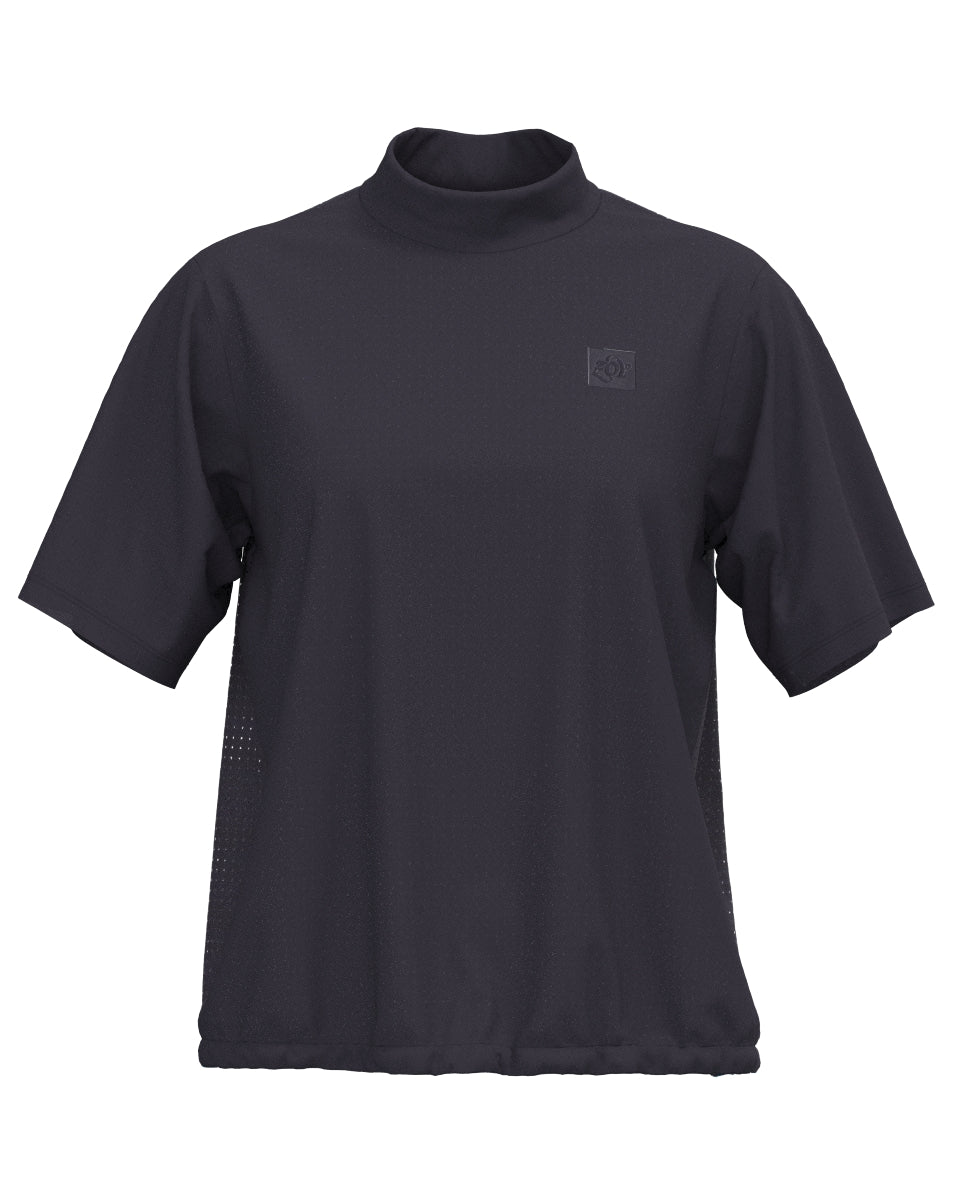 WOMEN SENSITIVE TINTO/UNITO 半袖モックネックシャツ エッグプラント