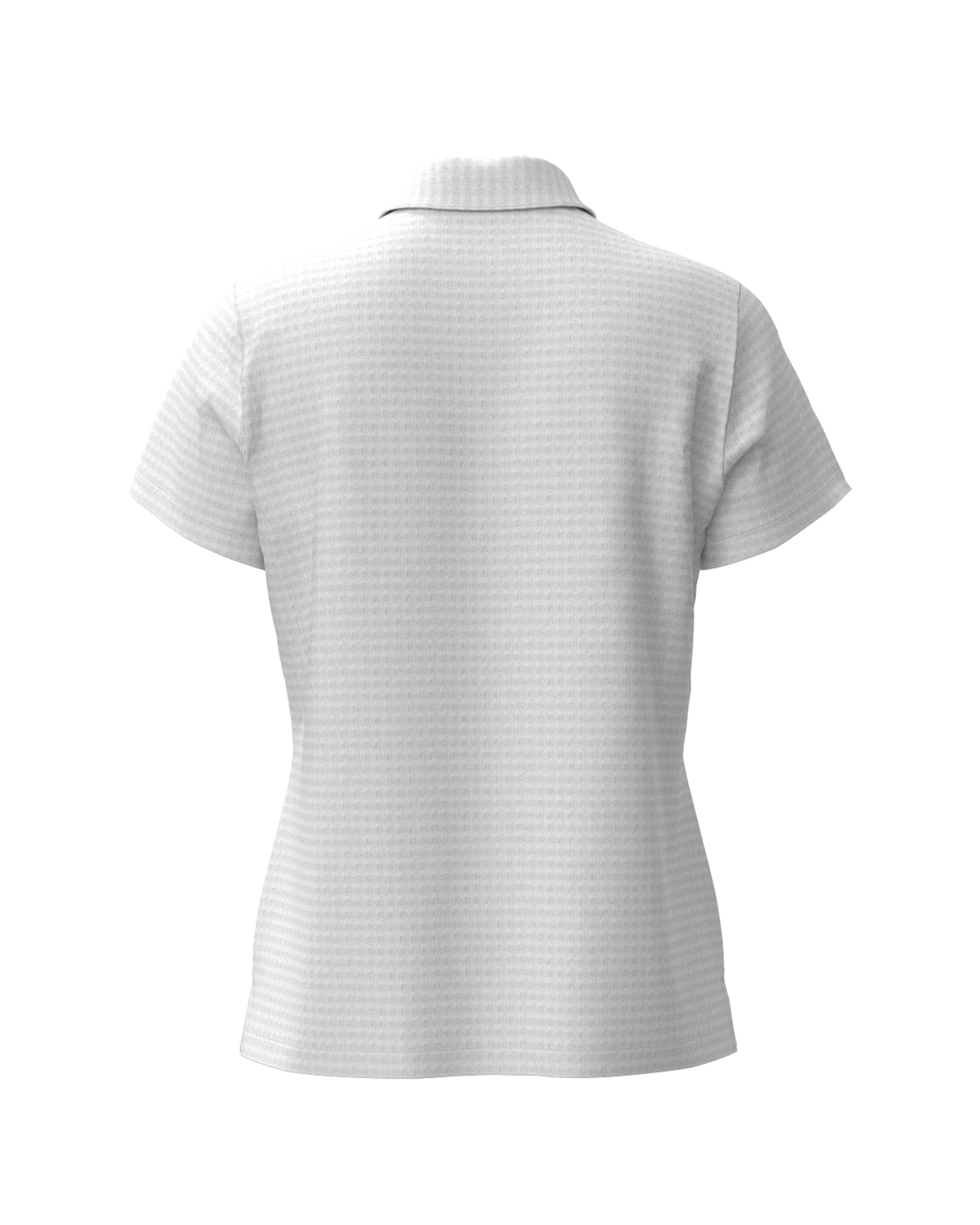 WOMEN HGJQニットギンガム 半袖シャツ ホワイト