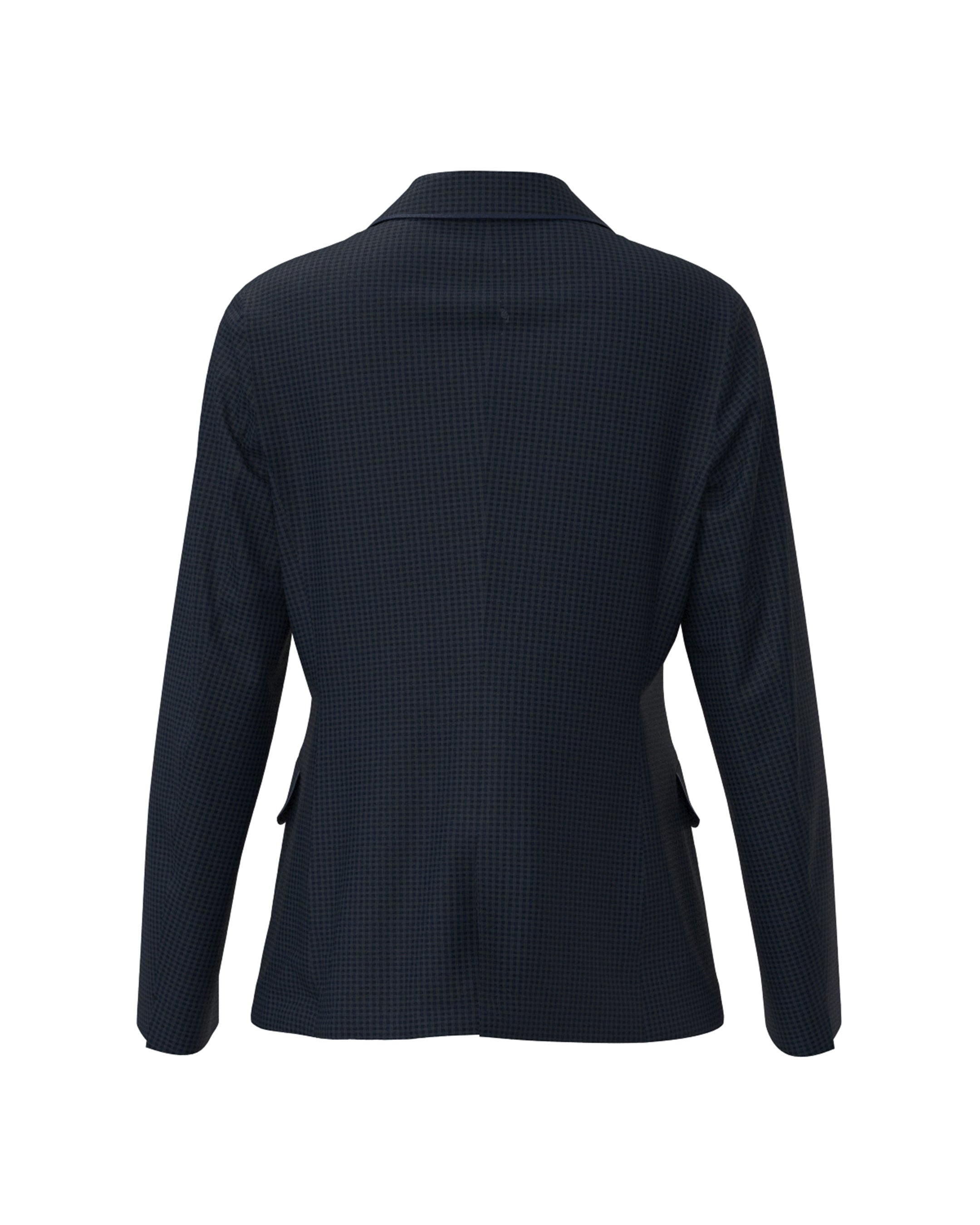 WOMEN EVALET ギンガムサッカー ジャケット ネイビー