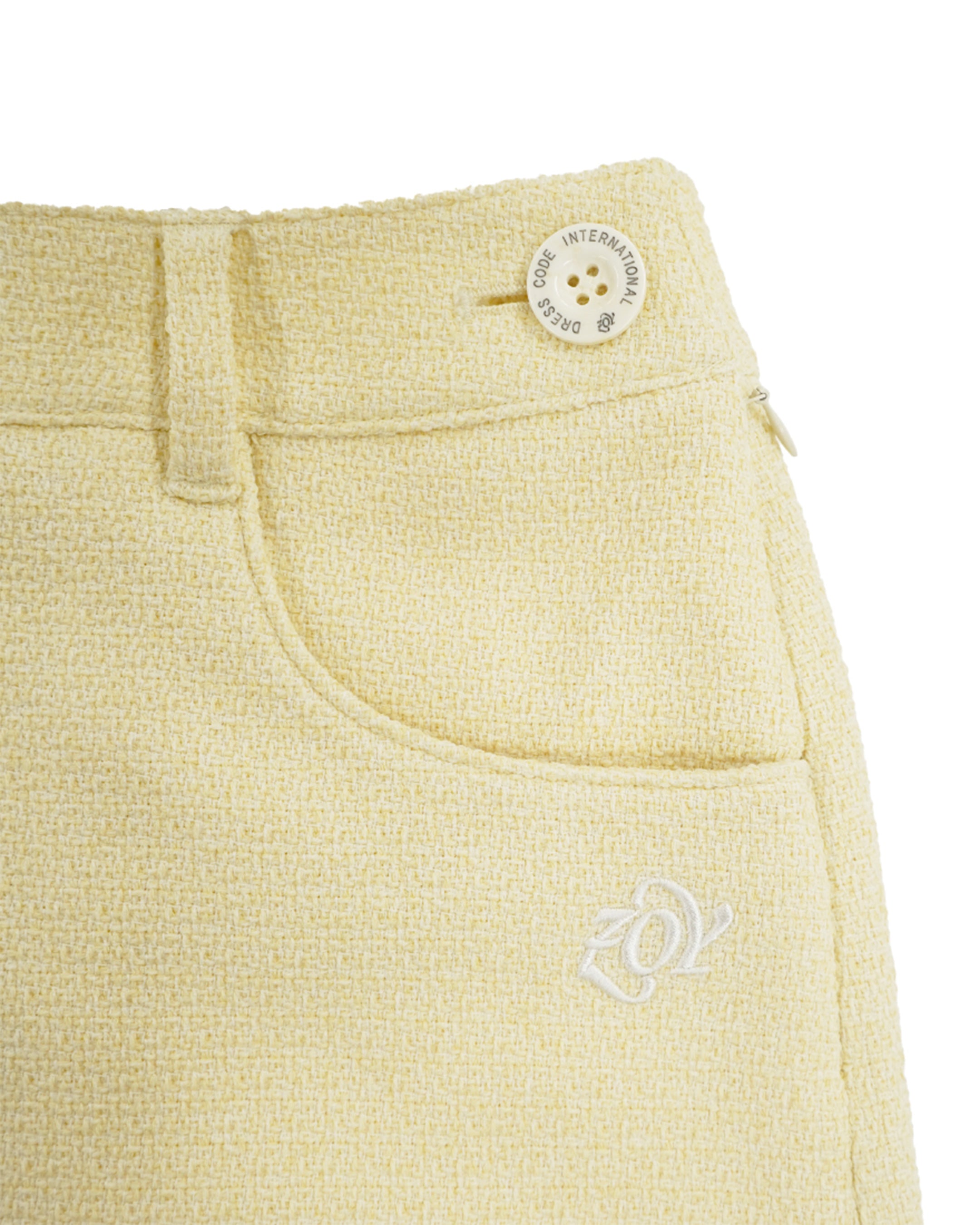 WOMEN FANCY TWEED スカート イエロー