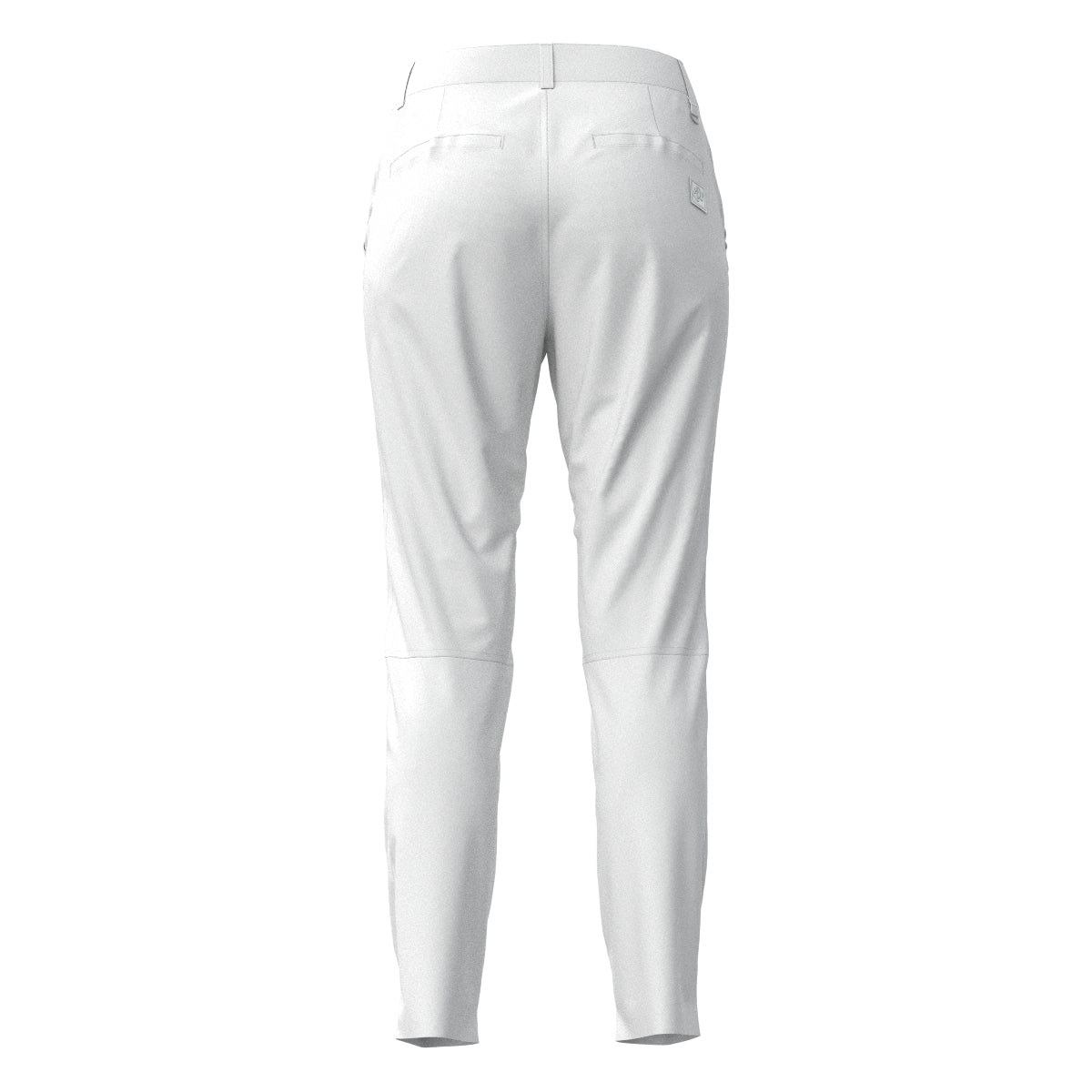 WOMEN バックパイルサテンストレッチ ロングパンツ ホワイト