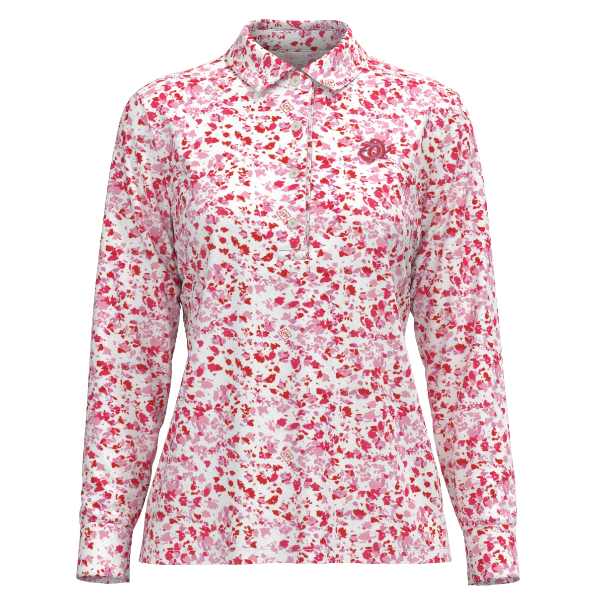 WOMEN スプラッシュPT 長袖シャツ レッド