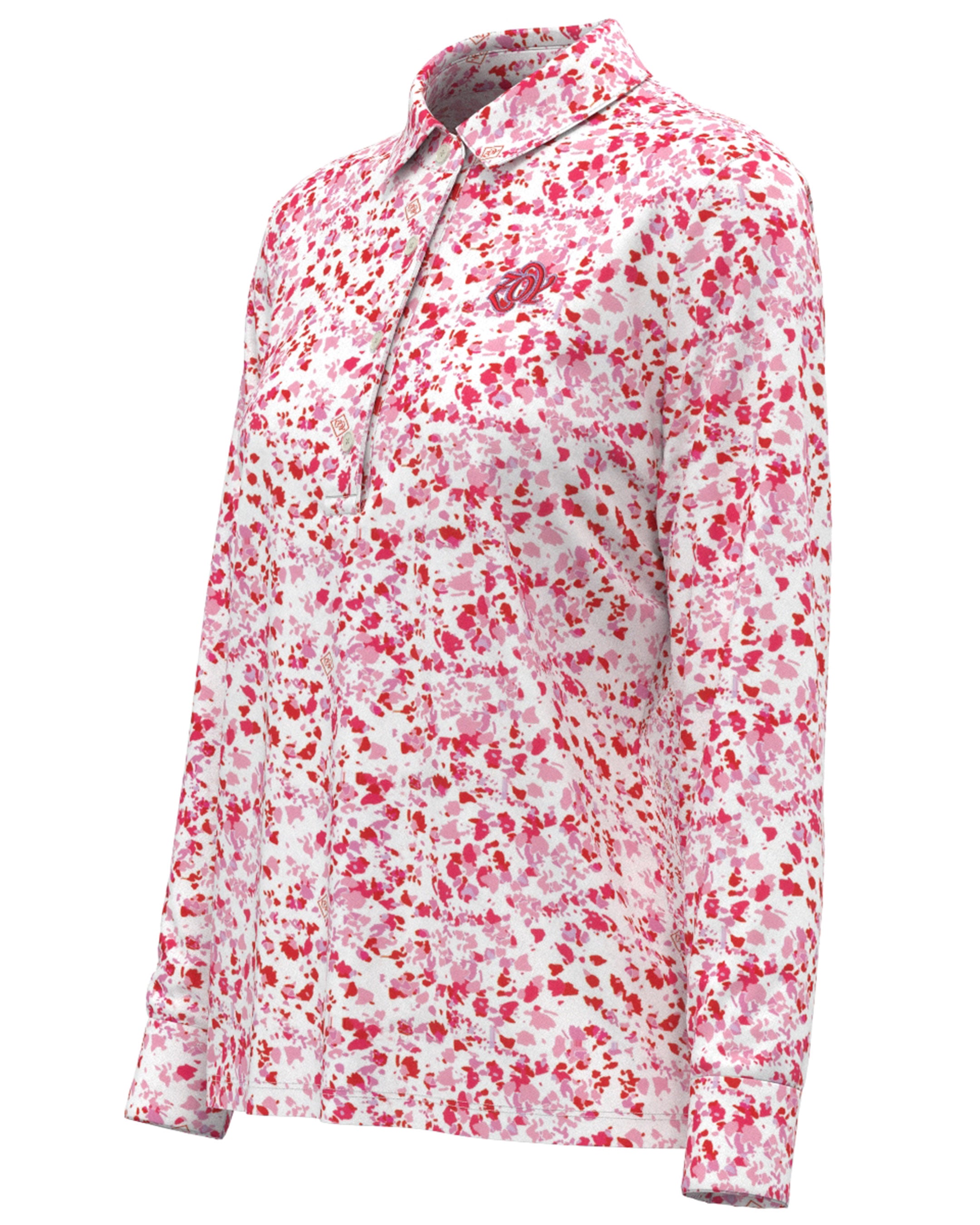 WOMEN スプラッシュPT 長袖シャツ レッド