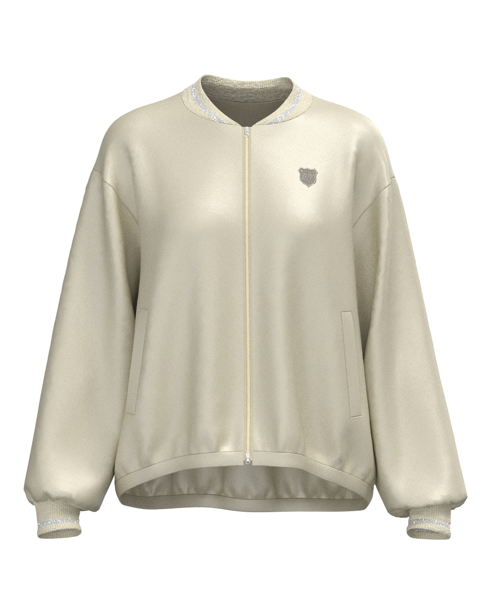 WOMEN VINTAGE AIRFLOW SATIN ブルゾン エクリュ