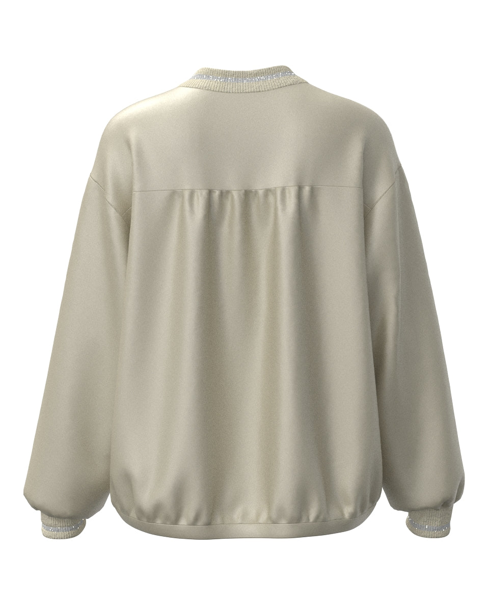 WOMEN VINTAGE AIRFLOW SATIN ブルゾン エクリュ