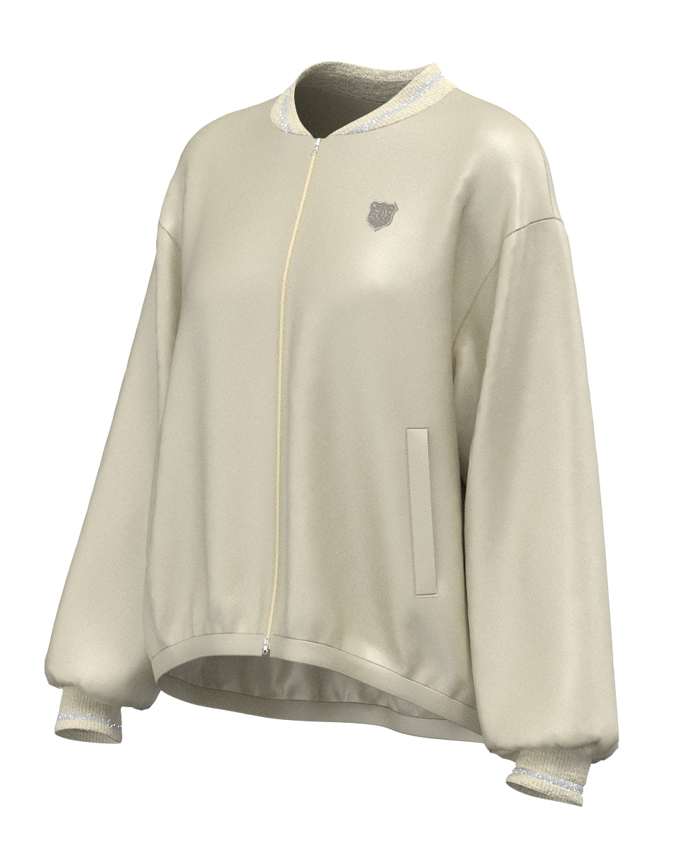 WOMEN VINTAGE AIRFLOW SATIN ブルゾン エクリュ