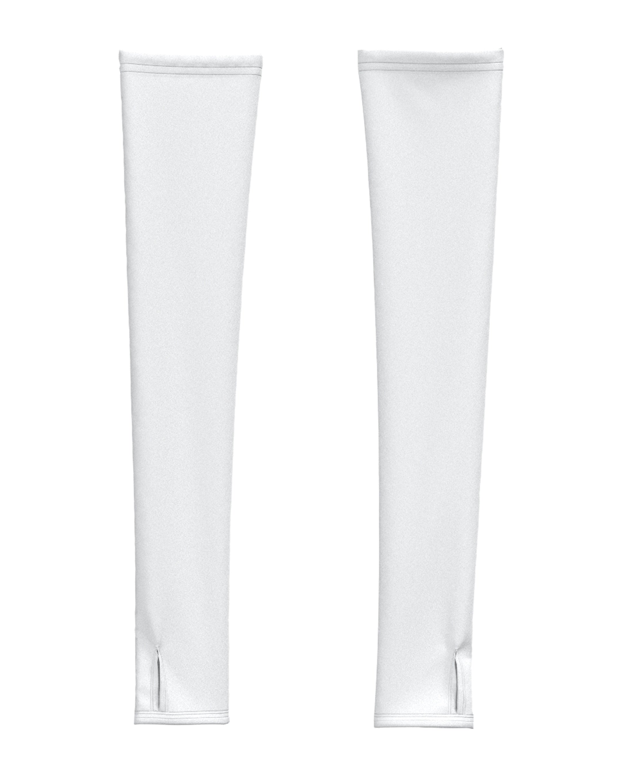 Women's Cold Air Rhinestone Arm Covers, White