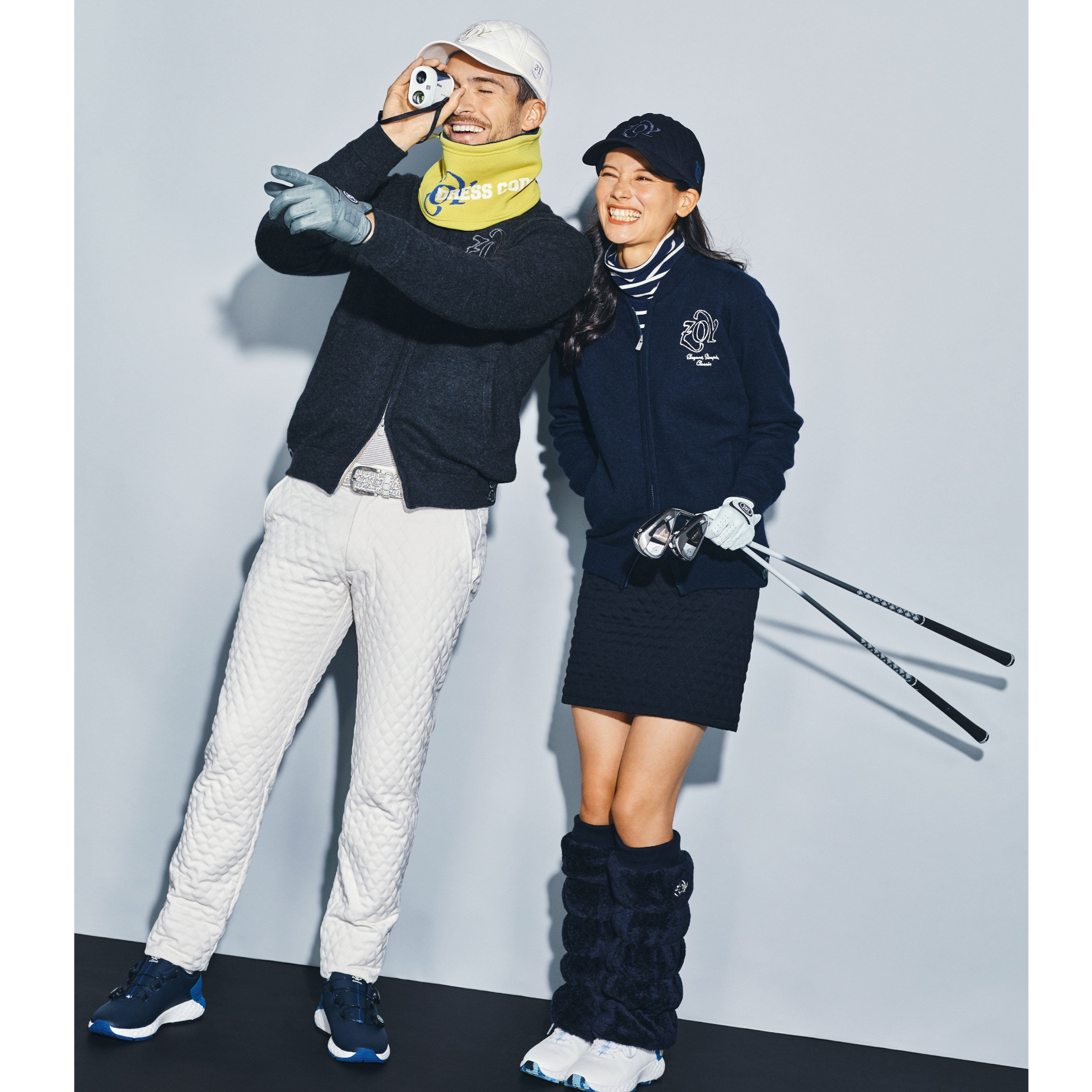 Women's Serge Stretch Quilted Skirt, Navy