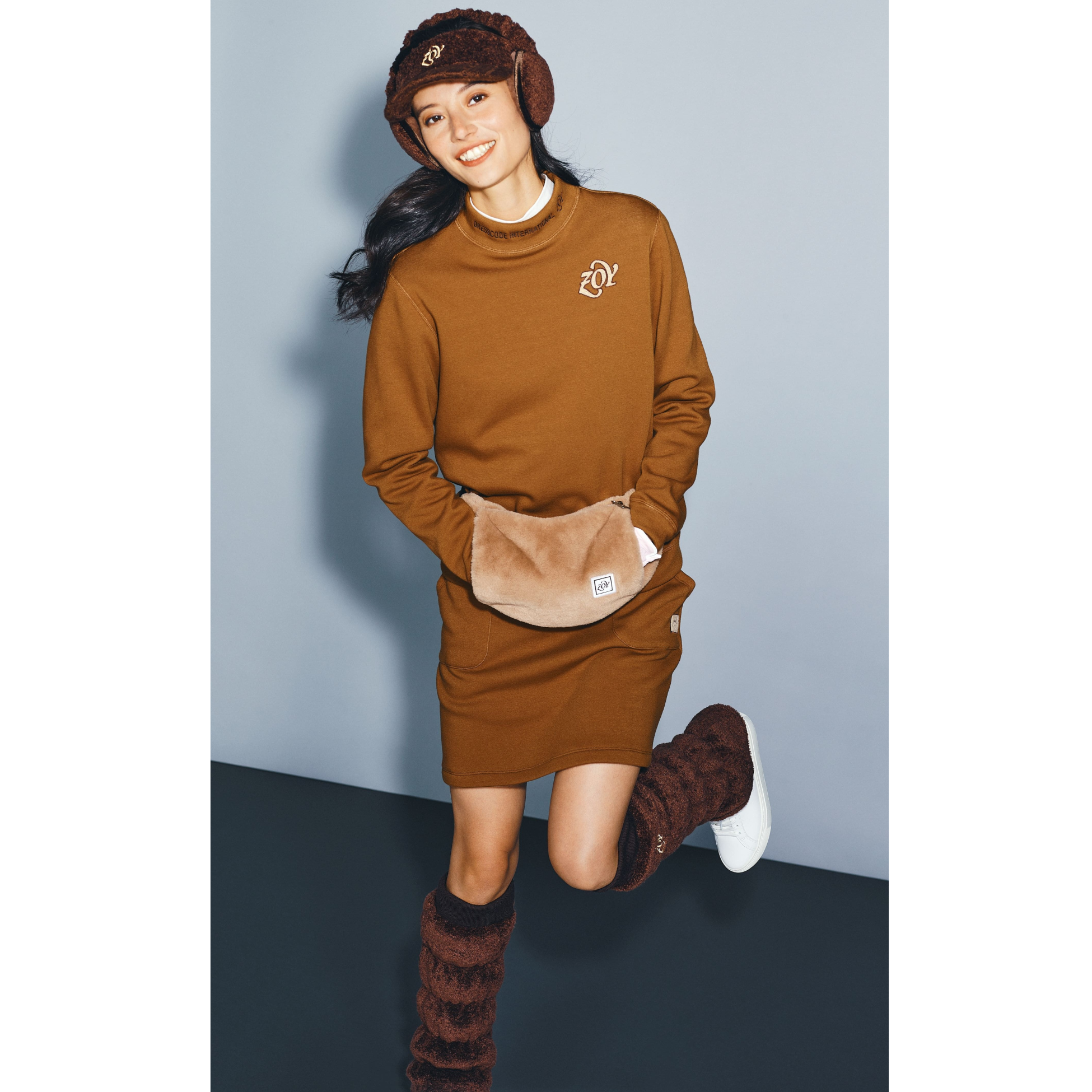 Women's Fur Hand Warmer Light Gray