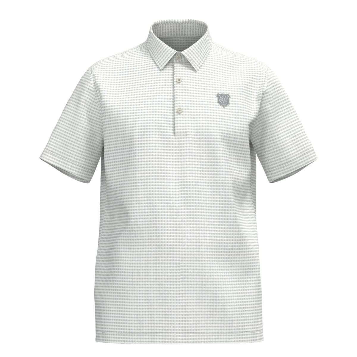 【24AW新作】MENS サッカーセミジャガード 半袖ポロシャツ シルバーグレー 071444004 - ZOY OFFICIAL