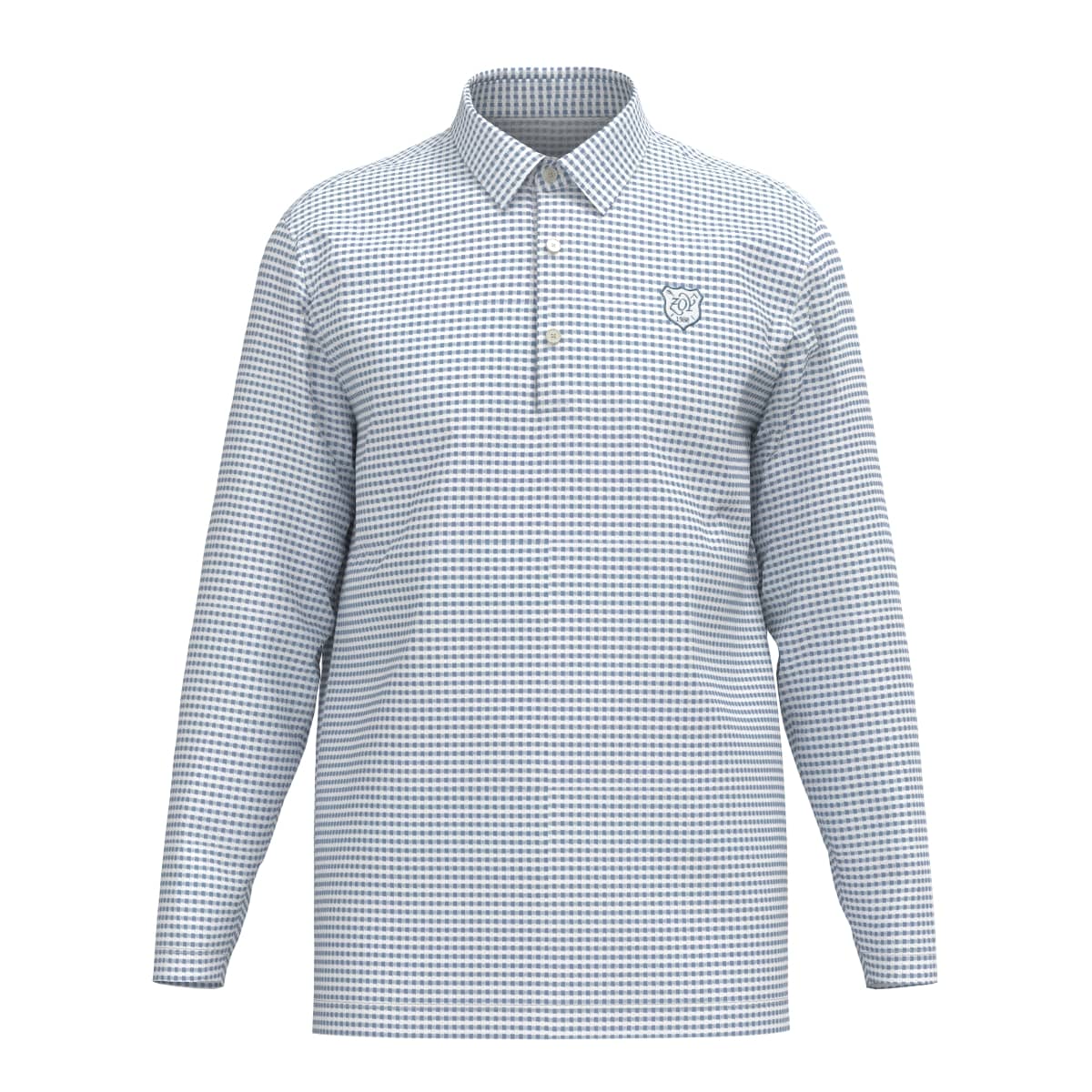 【24AW新作】MENS サッカーセミジャガード 長袖ポロシャツ サックス 071444005 - ZOY OFFICIAL