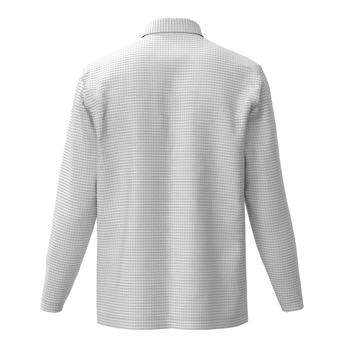 【24AW新作】MENS サッカーセミジャガード 長袖ポロシャツ シルバーグレー 071444005 - ZOY OFFICIAL