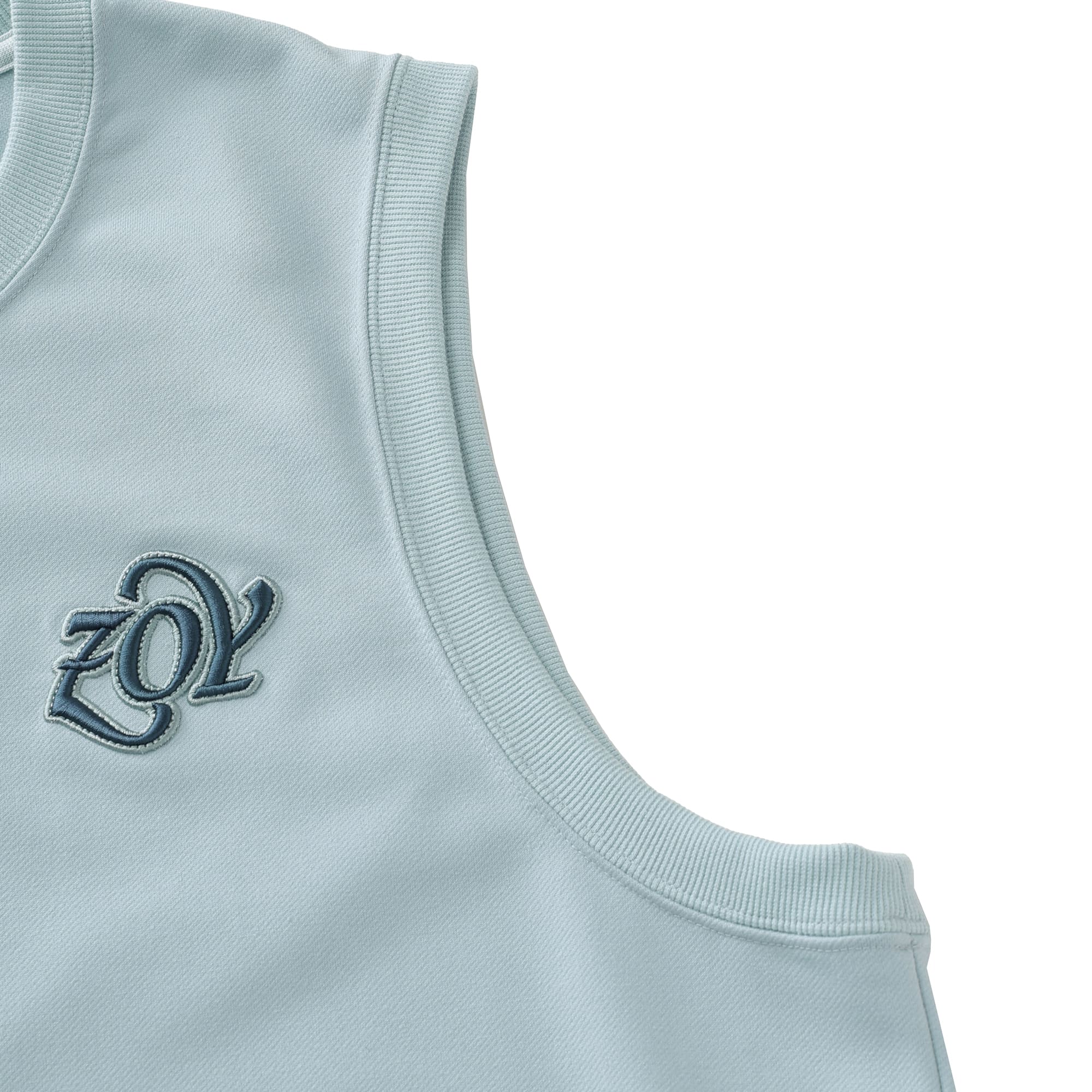 【24AW新作】MENS インレイジャージー ベスト サックス 071444008 - ZOY OFFICIAL