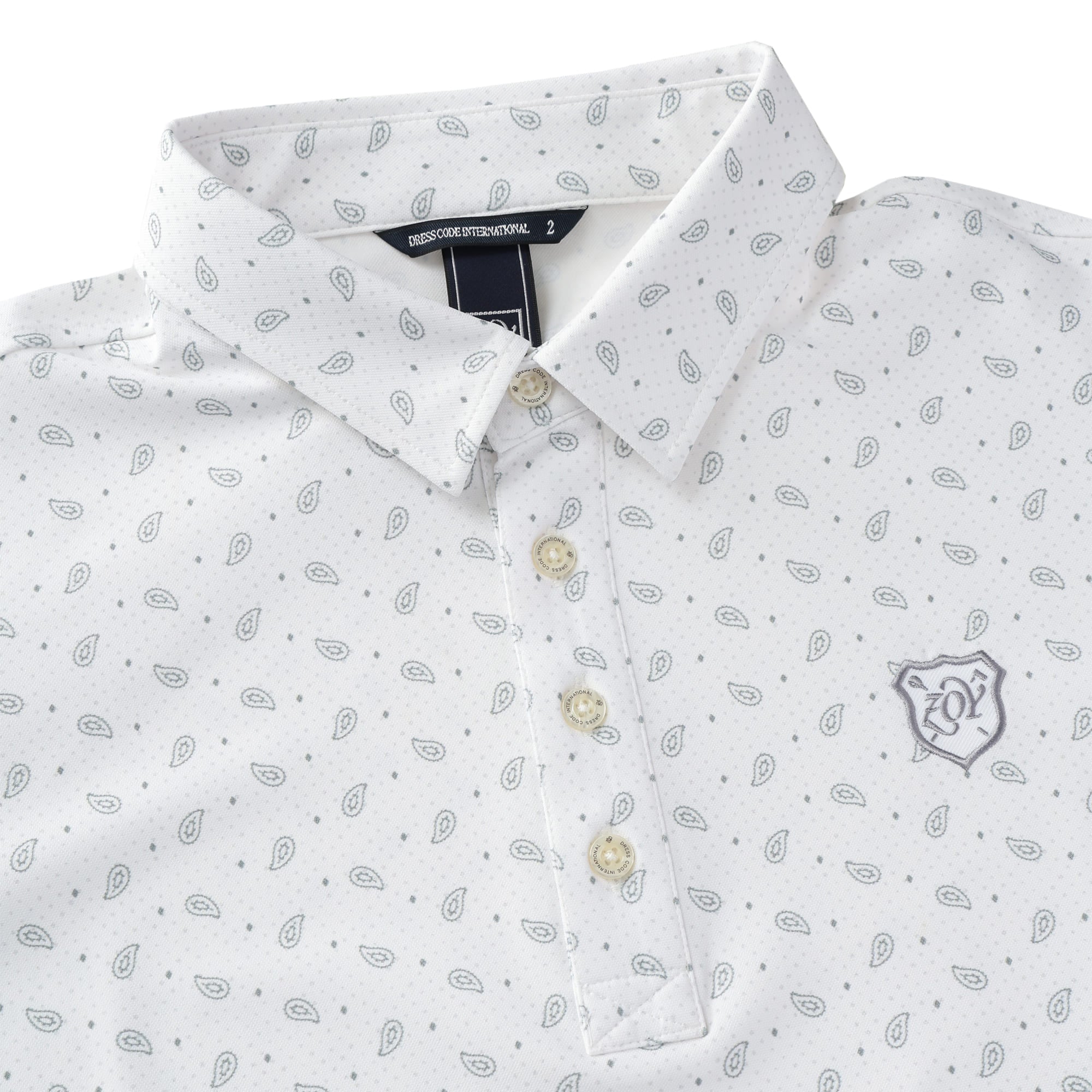 【24AW新作】MENS ペイズリープリント 長袖シャツ ホワイト 071444020 - ZOY OFFICIAL