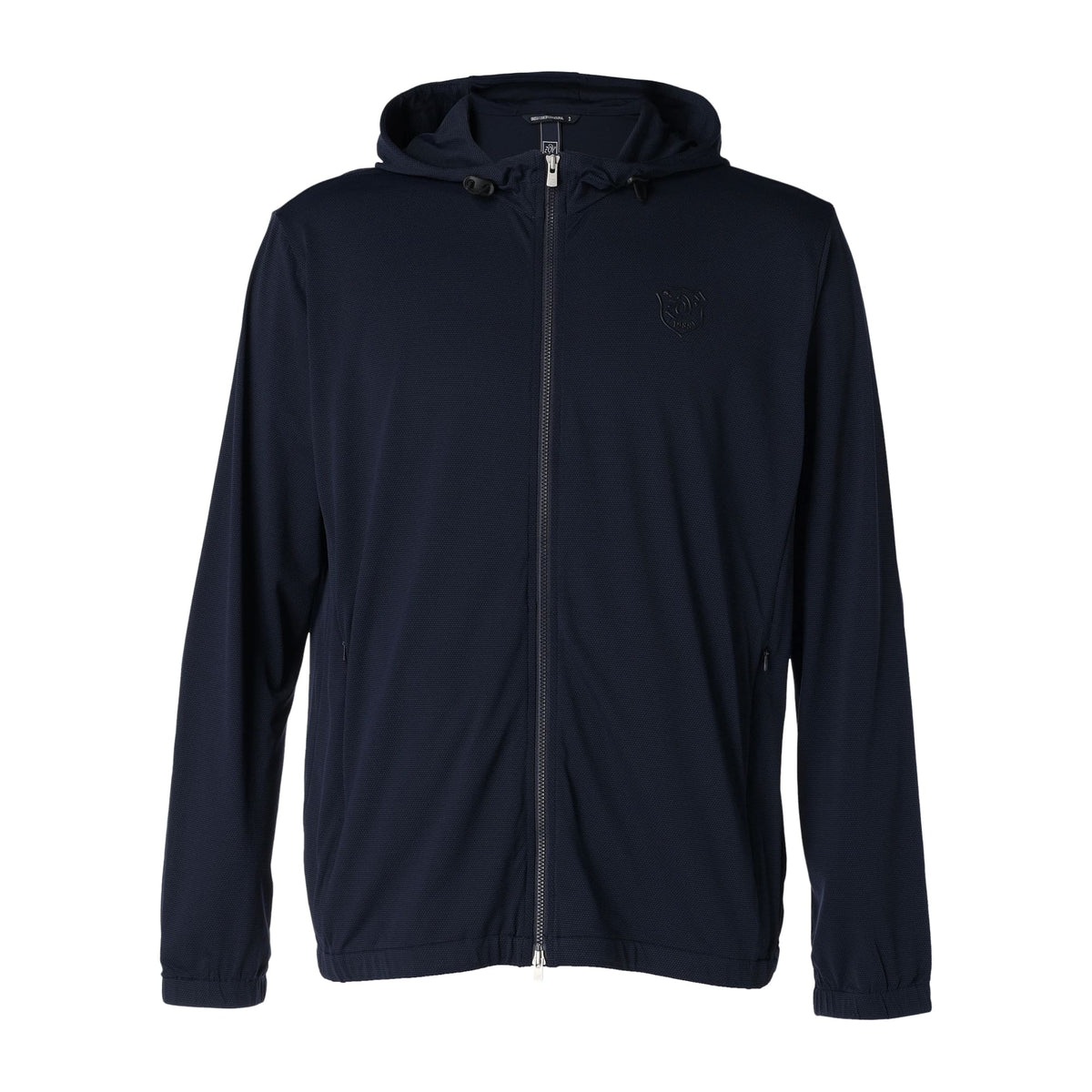MEN CORDURAストレッチハニカム ZIPフーディー ネイビー