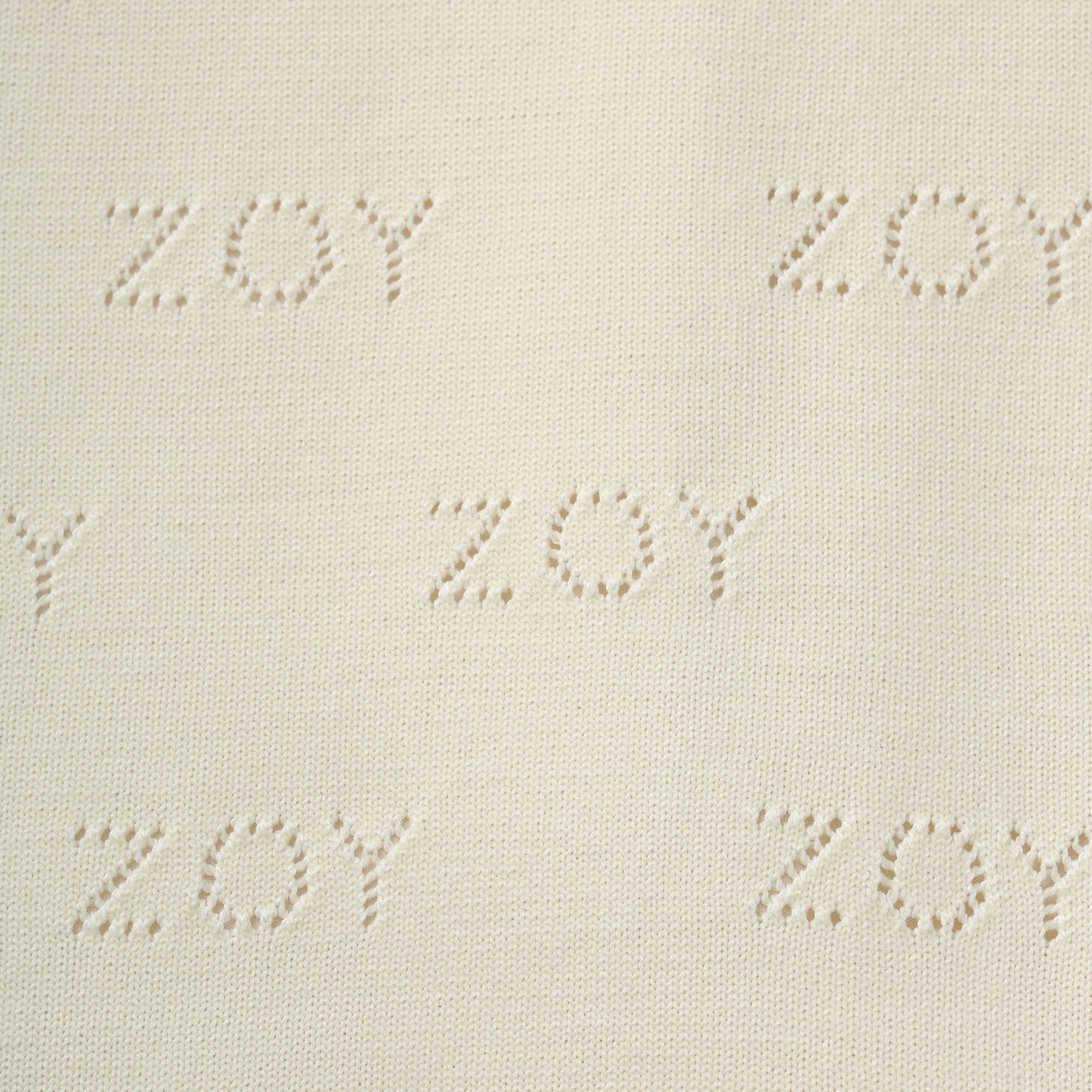 【24AW新作】MENS ZOYアイレット天竺プレーティング 長袖セーター(防風裏地付) エクリュ 071444709 - ZOY OFFICIAL