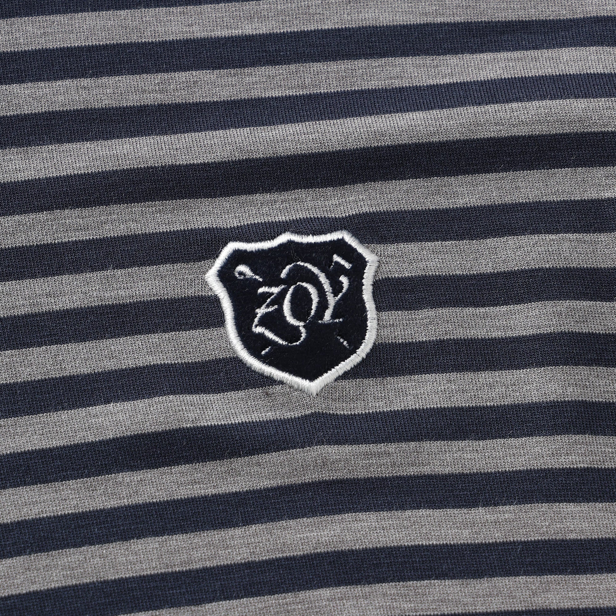 【24AW新作】WOMENS ウォーム先染めボーダー天竺 長袖シャツ モカ×エクリュ 071644015 - ZOY OFFICIAL