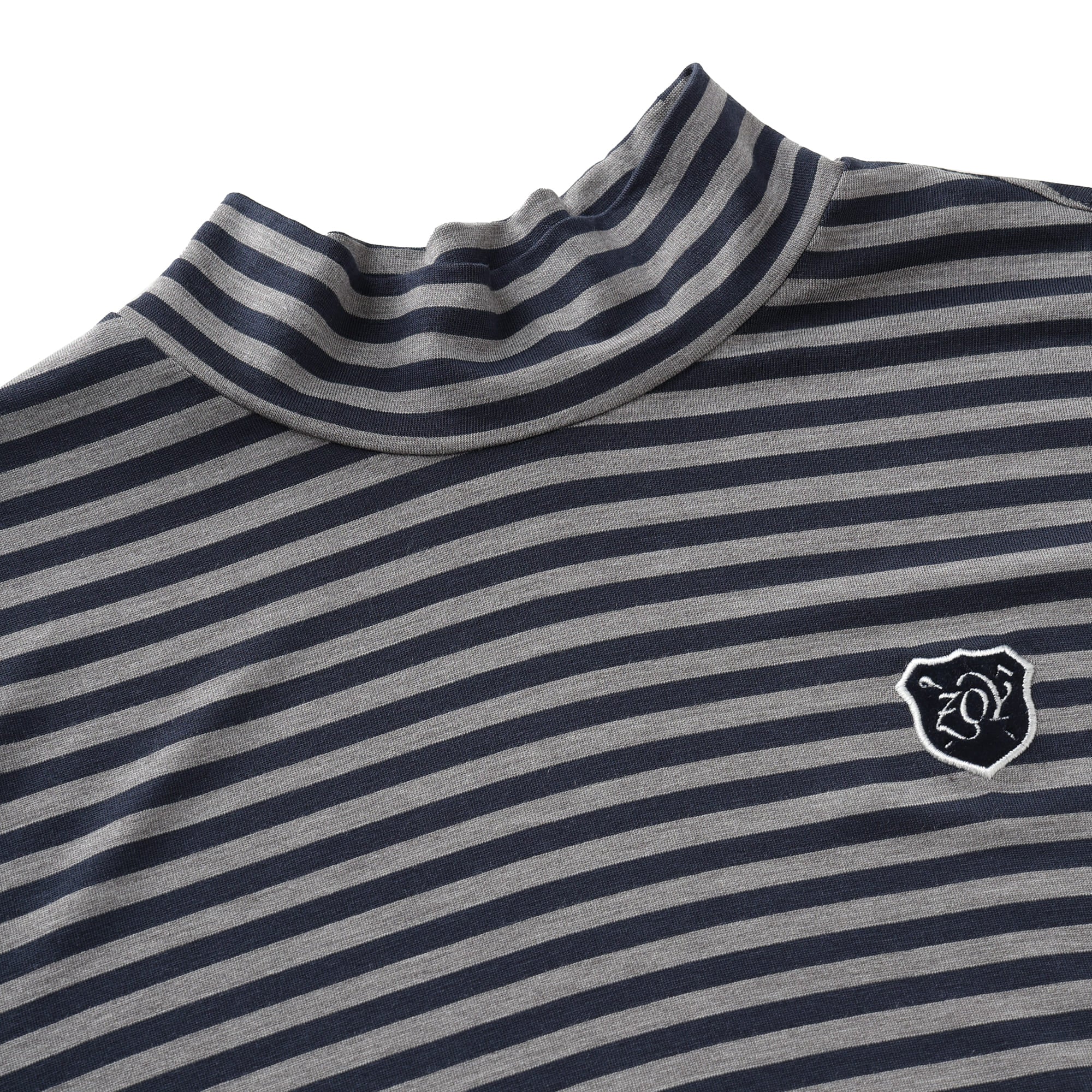 【24AW新作】WOMENS ウォーム先染めボーダー天竺 長袖シャツ モカ×エクリュ 071644015 - ZOY OFFICIAL