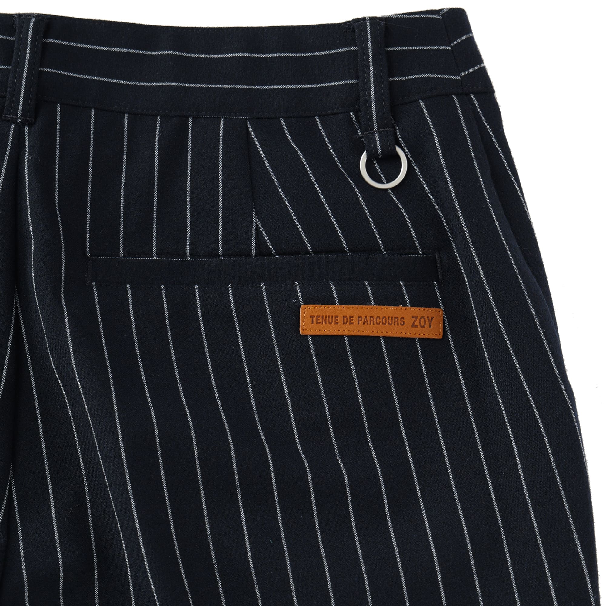 【24AW新作】WOMENS マイクロピーチチョークストライプ ロングパンツ ミッドナイト 071644407 - ZOY OFFICIAL