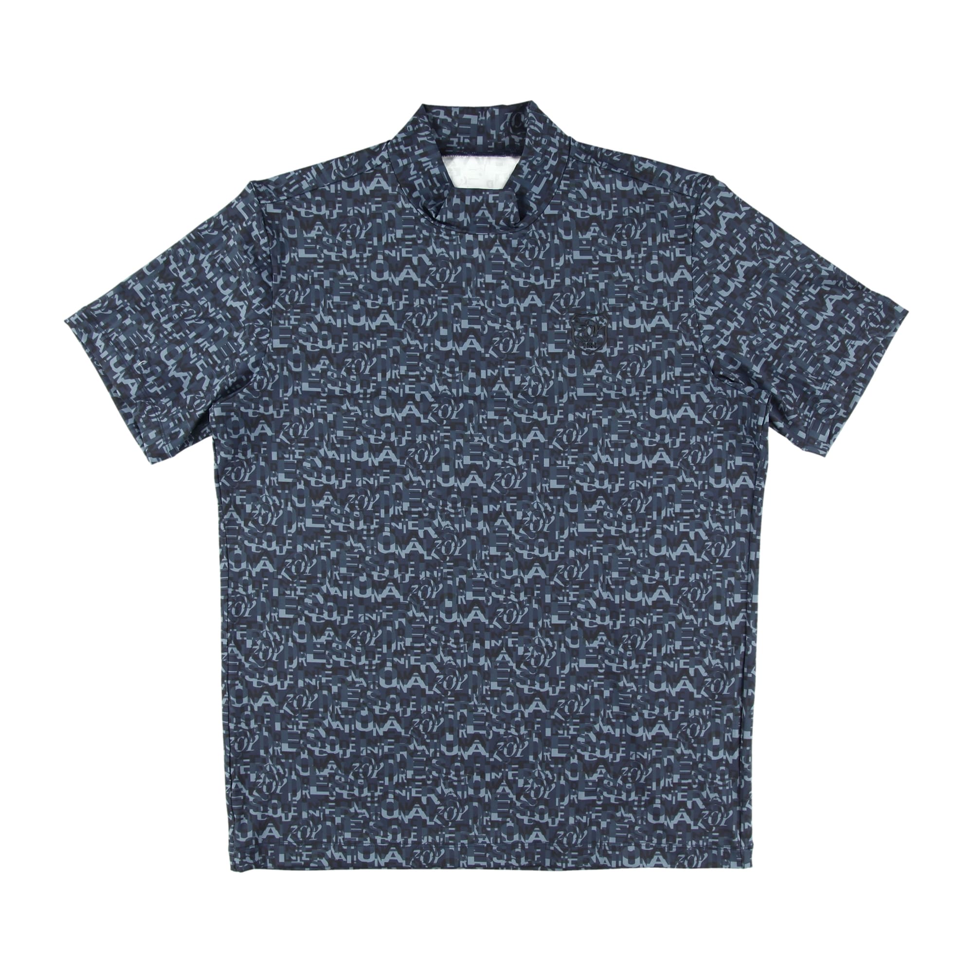 24SS】MENS レイヤーロゴプリント ベア天竺 半袖シャツ ネイビー 071442001