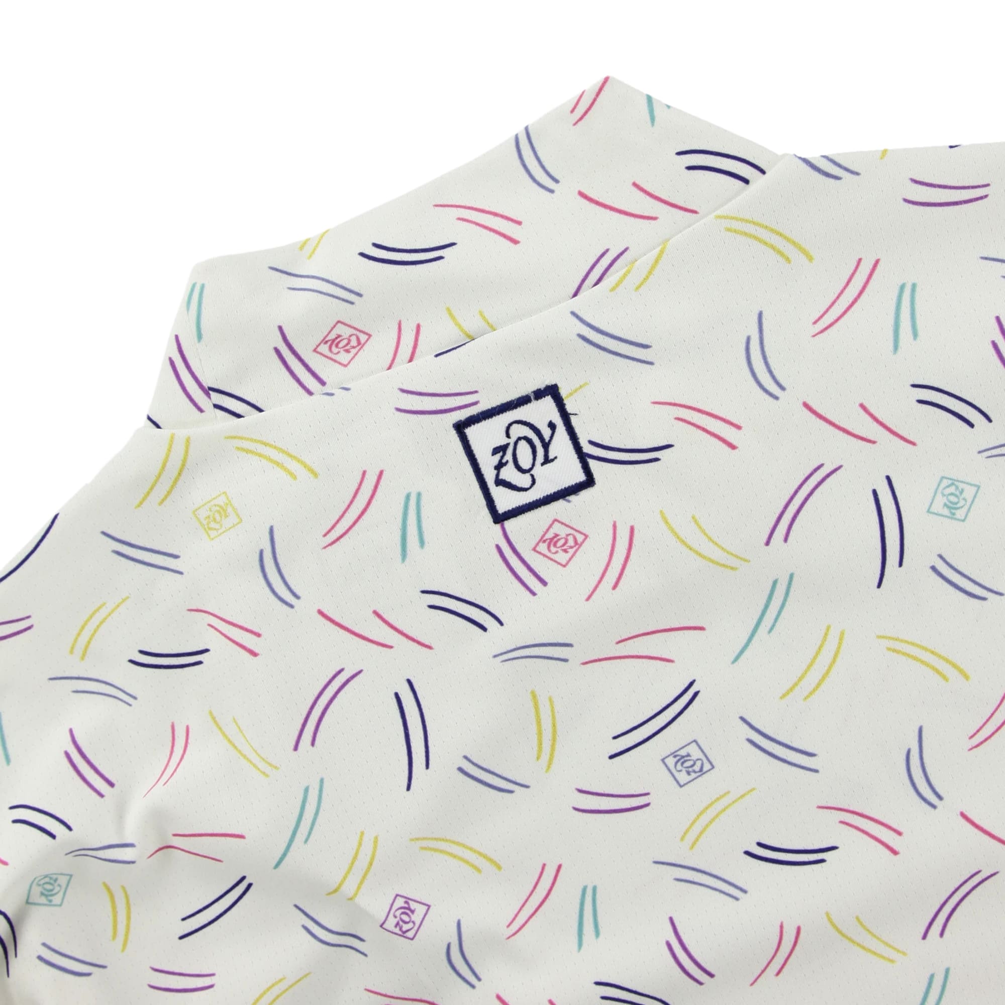 【24SS新作】MENS グラスプリント 長袖モックネック ホワイト 071442004 - ZOY OFFICIAL