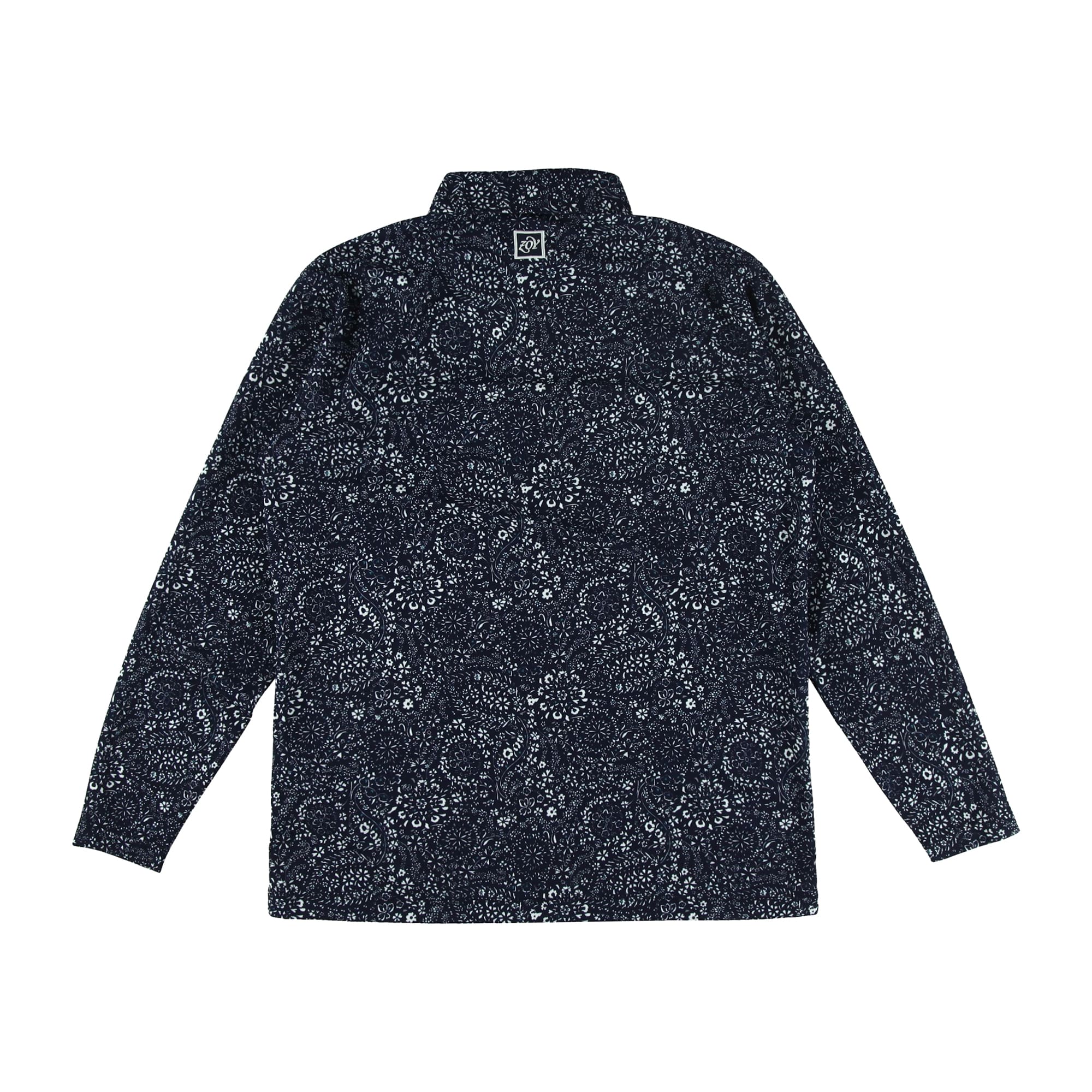 【24SS新作】MENS ボタニカルプリント 長袖ポロシャツ ホワイト 071442009 - ZOY OFFICIAL