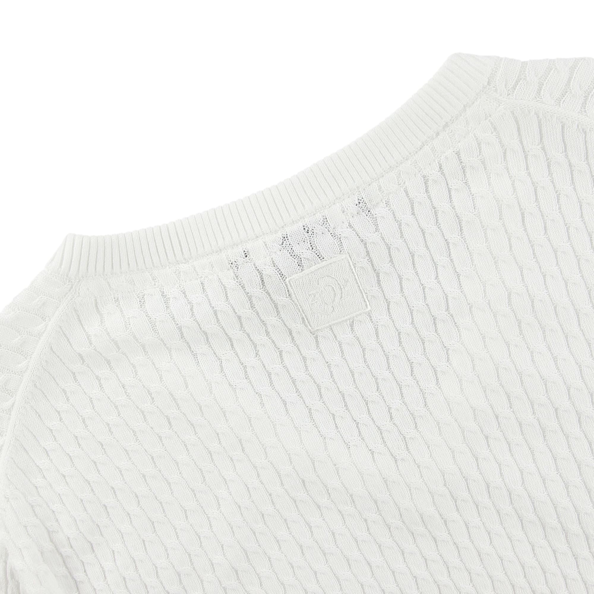 【24SS新作】MENS ハイゲージコットン 長袖セーター ホワイト 071442702 - ZOY OFFICIAL