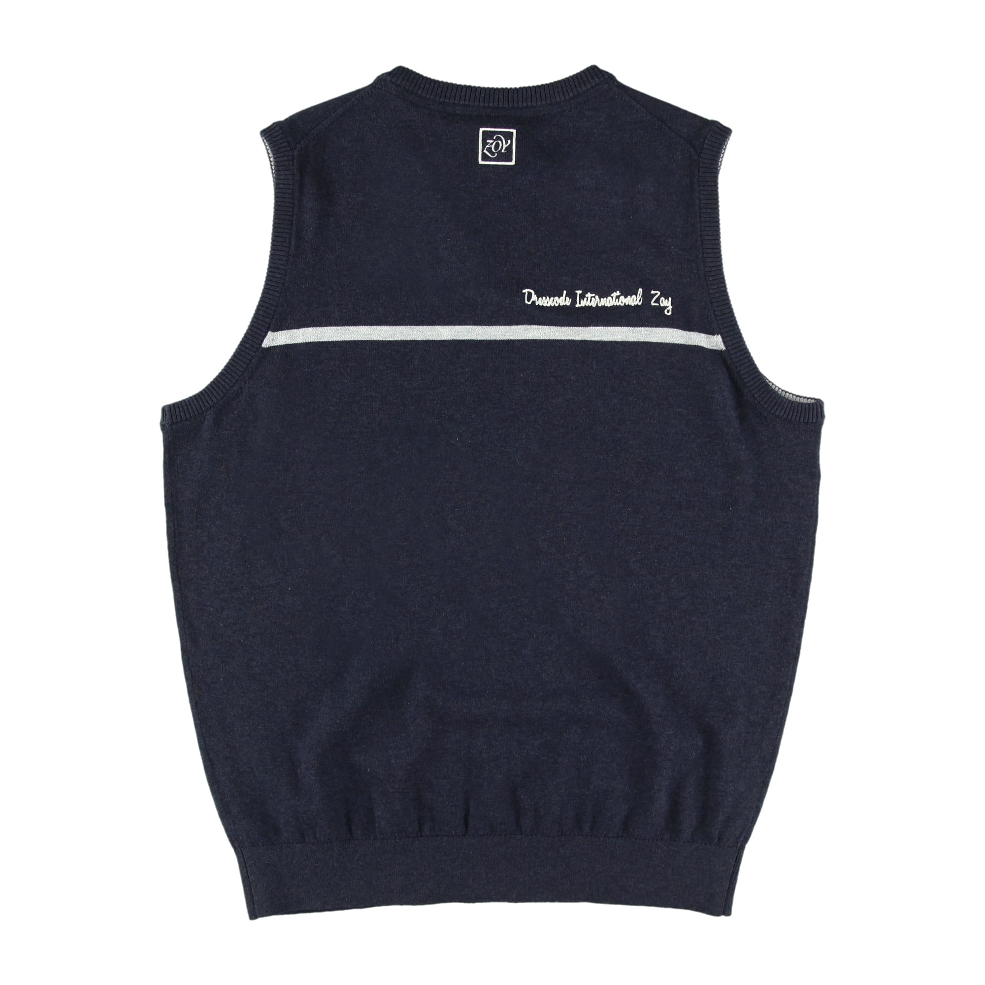 【24SS新作】MENS メランジコットン天竺 ニットベスト ミッドグレー 071442706 - ZOY OFFICIAL