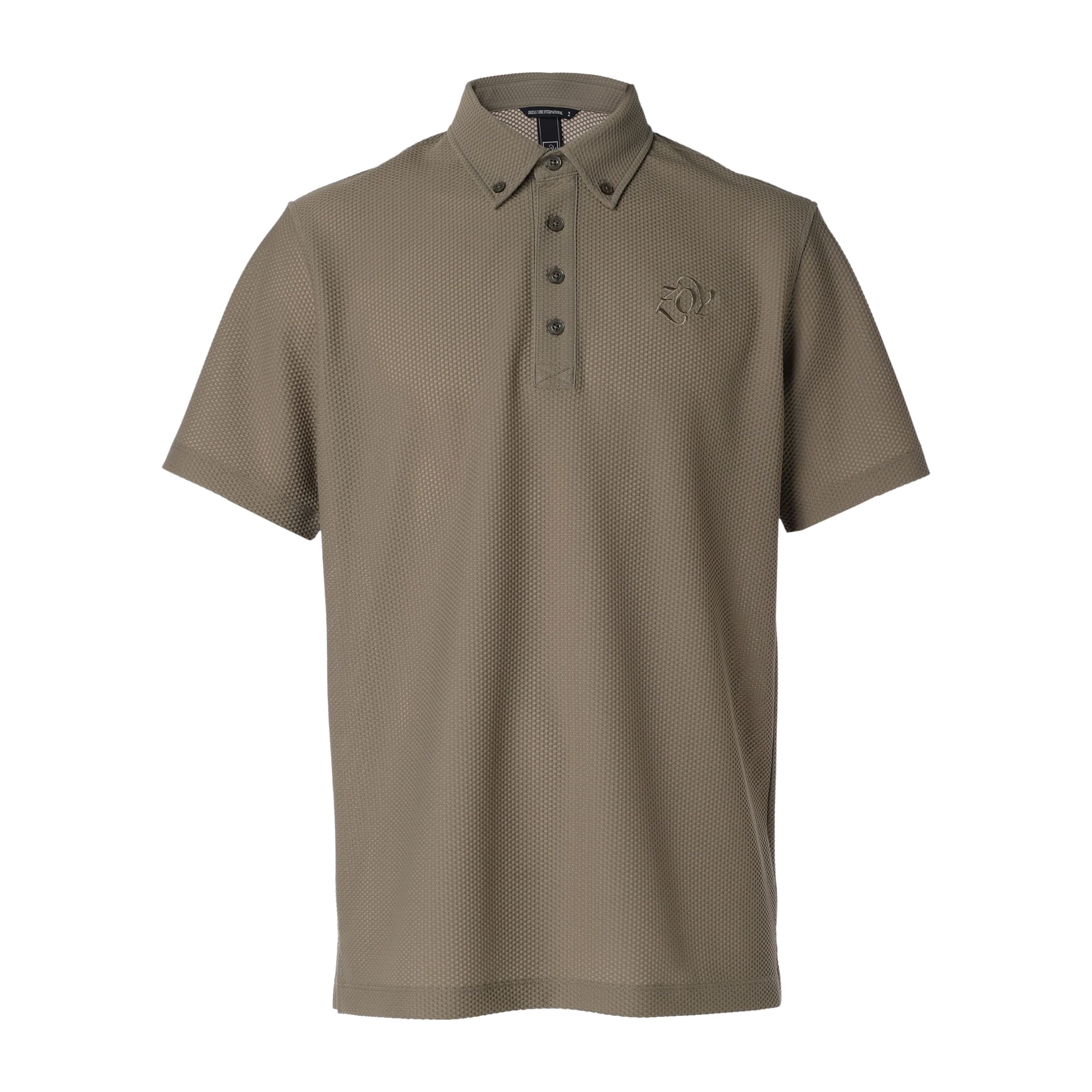 【24SS新作】MENS メッシュトリコット 半袖ポロシャツ サンドベージュ 071444000 - ZOY OFFICIAL