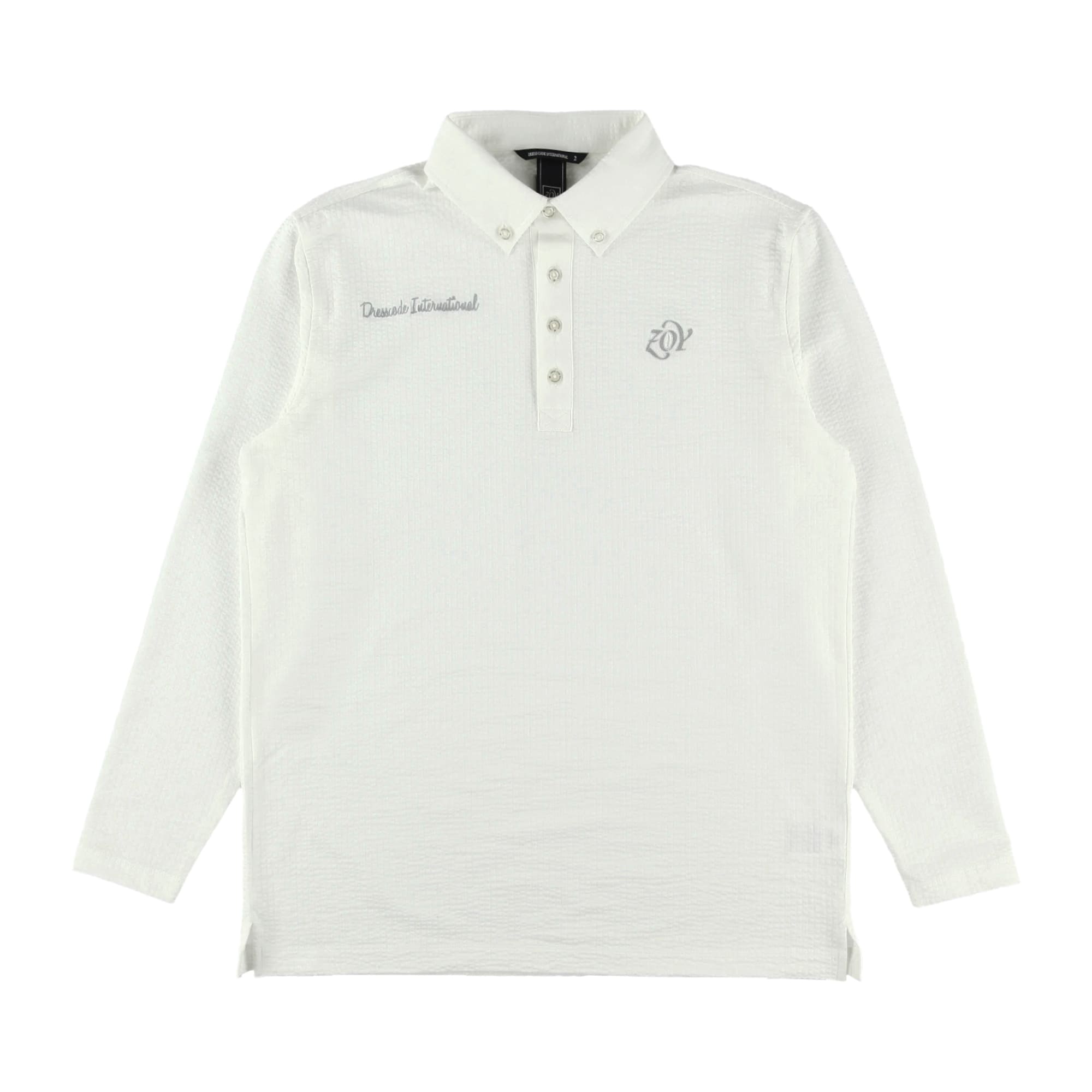 【24SS新作】MENS COOLMAXニットサッカー 長袖シャツ ホワイト 071442003 - ZOY OFFICIAL
