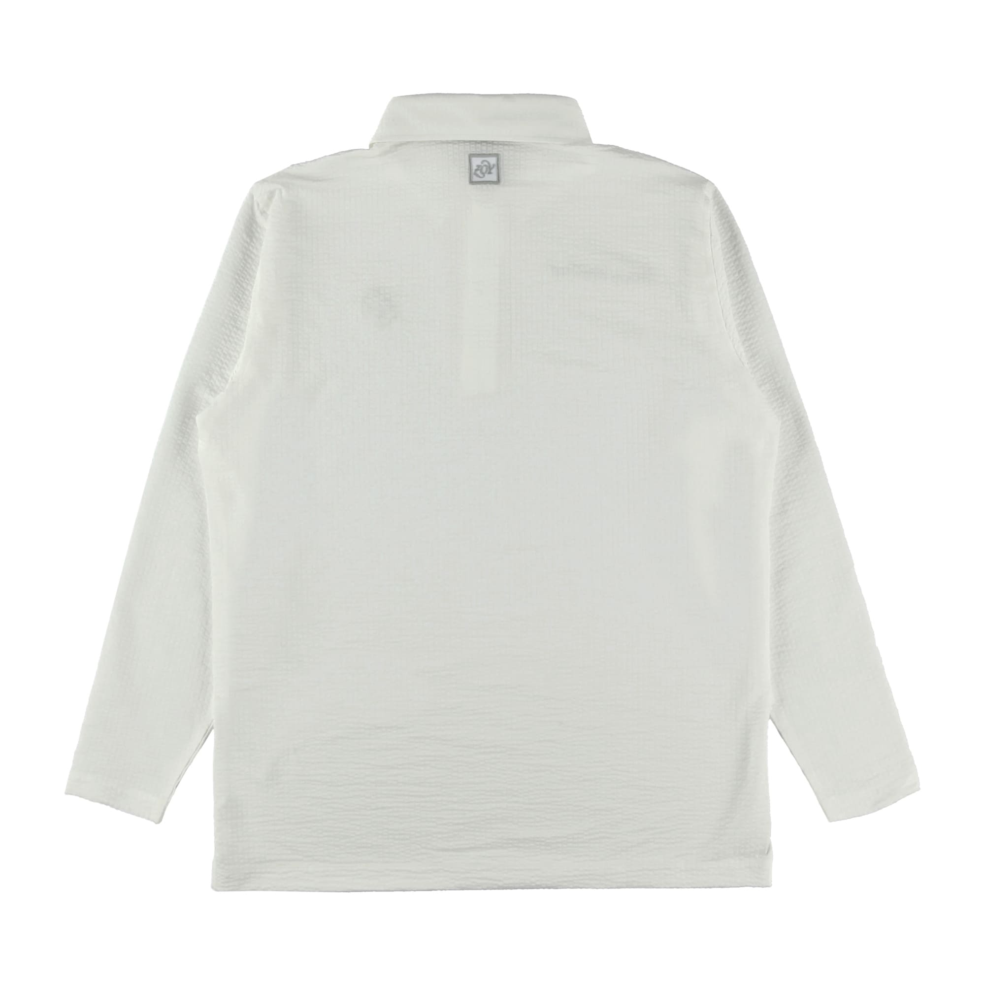 【24SS新作】MENS COOLMAXニットサッカー 長袖シャツ ホワイト 071442003 - ZOY OFFICIAL