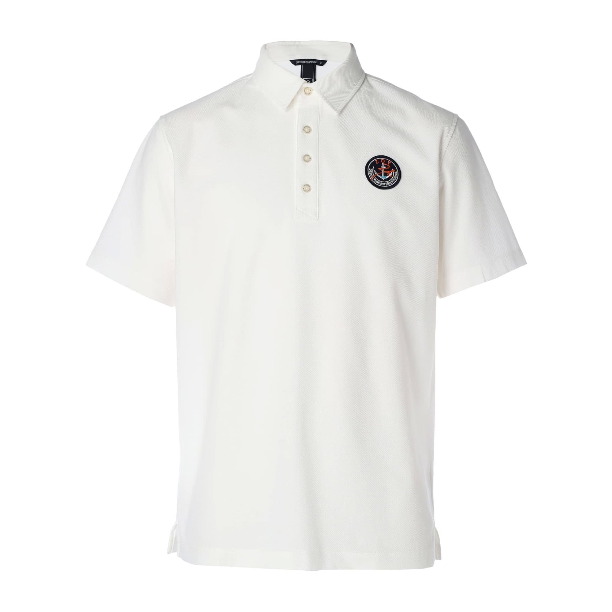 【24SS新作】MENS CORCORN 鹿の子 半袖ポロシャツ ホワイト 071442010 - ZOY OFFICIAL