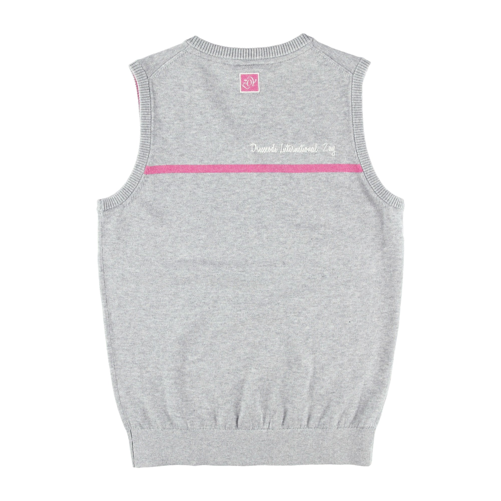 【24SS新作】WOMENS メランジコットン天竺 ニットベスト ネイビー 071642706 - ZOY OFFICIAL