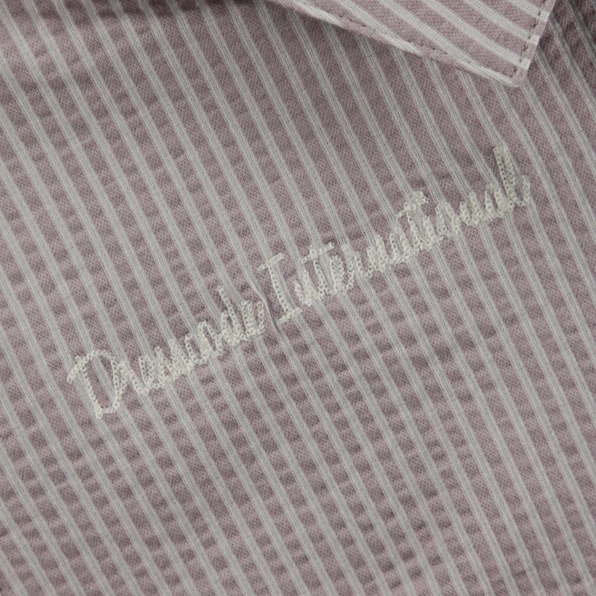 【24SS新作】WOMENS COOLMAXニットサッカー 長袖ポロシャツ スモークピンク 071642003 - ZOY OFFICIAL