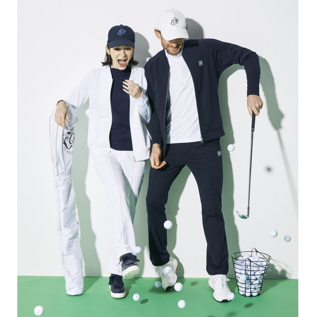 MEN レトロスポーツ裏毛 ロングパンツ ホワイト