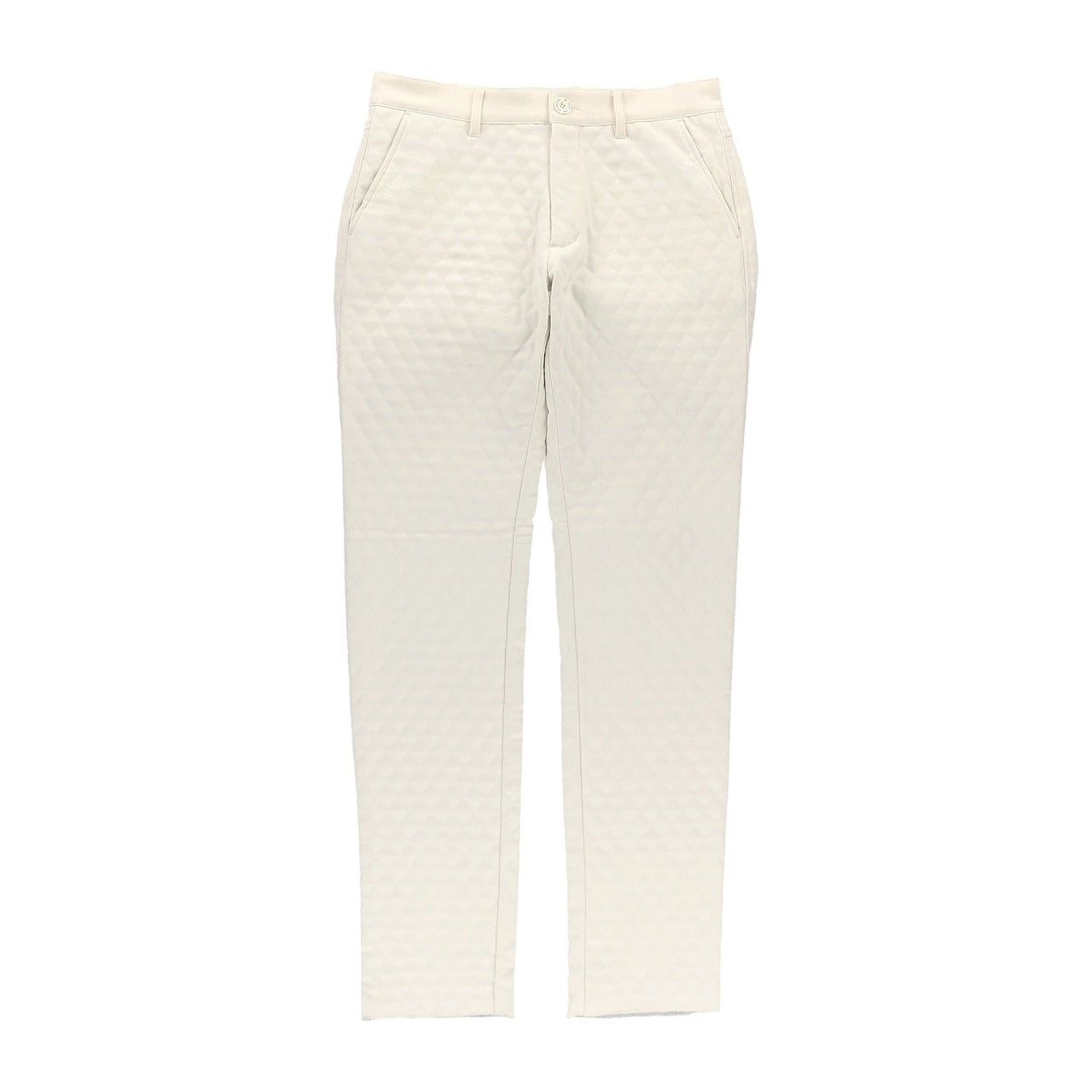 MEN サージストレッチキルト ロングパンツ ホワイト