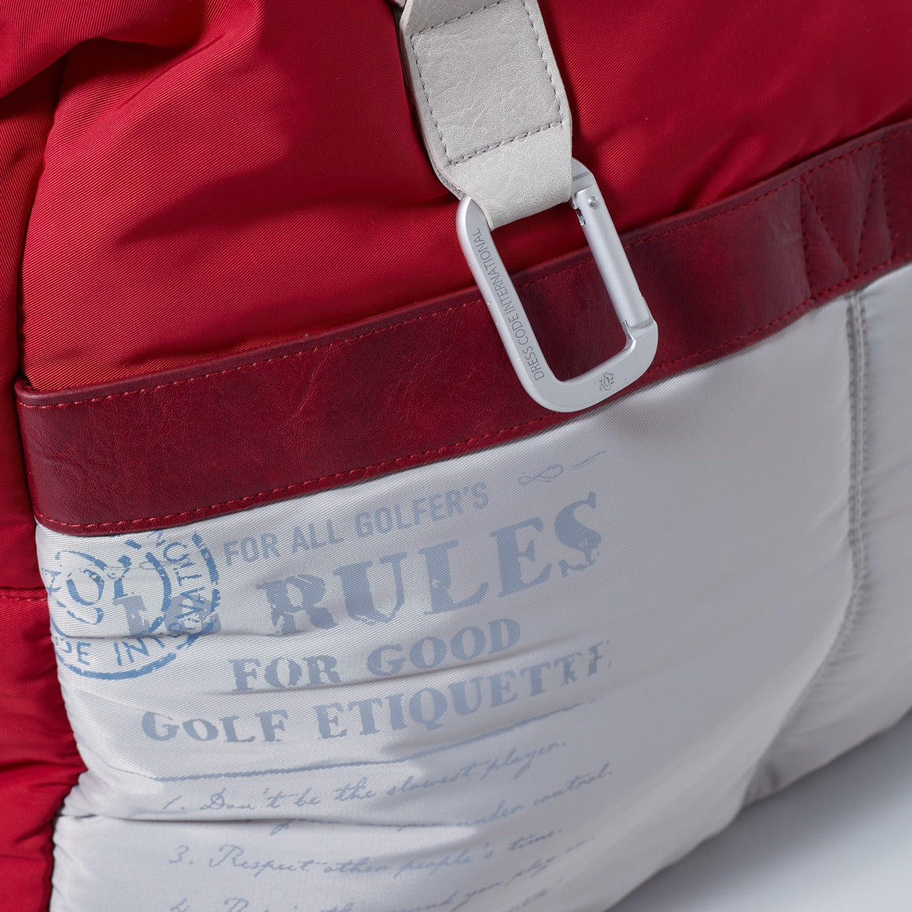 UNISEX padded Boston bag in red