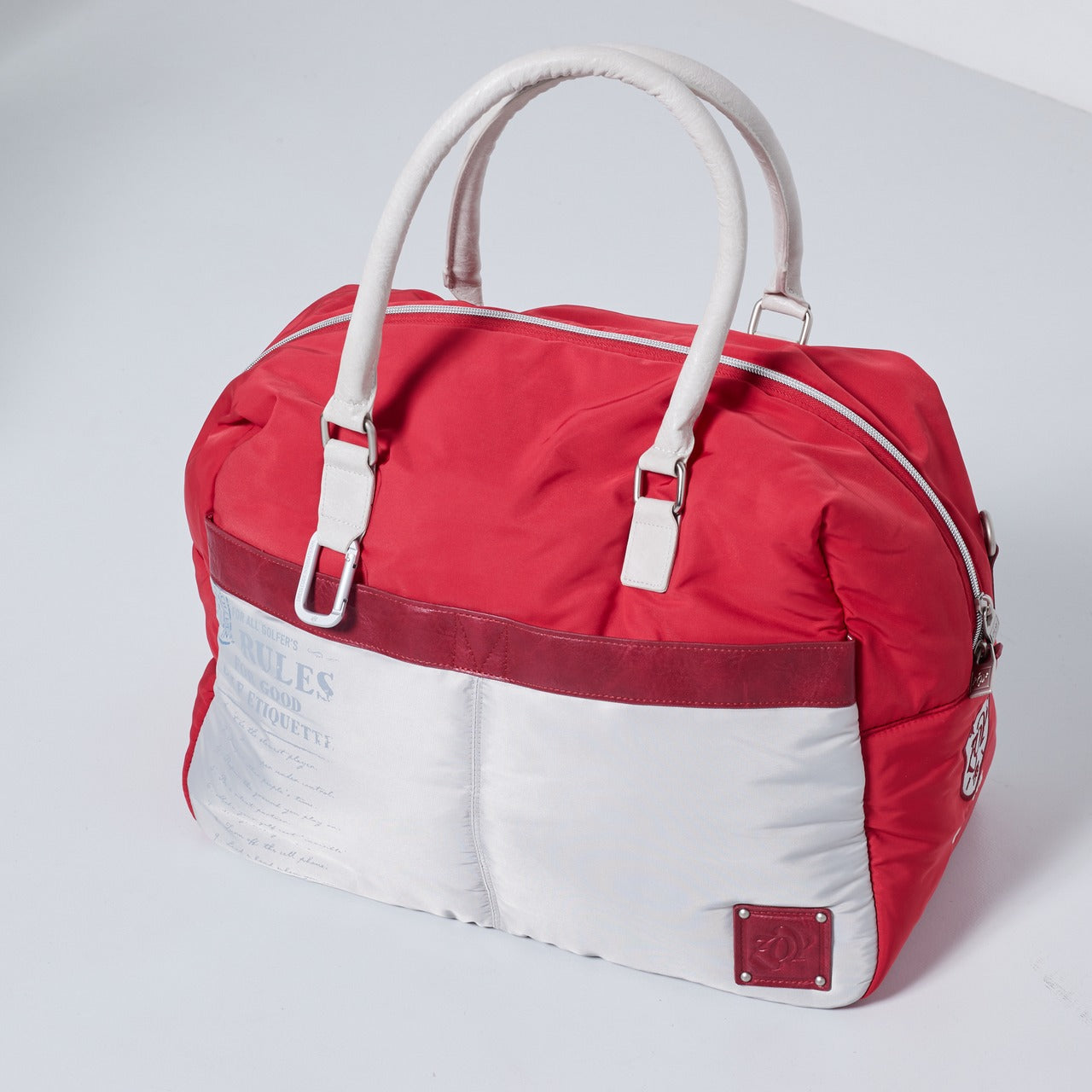 UNISEX padded Boston bag in red