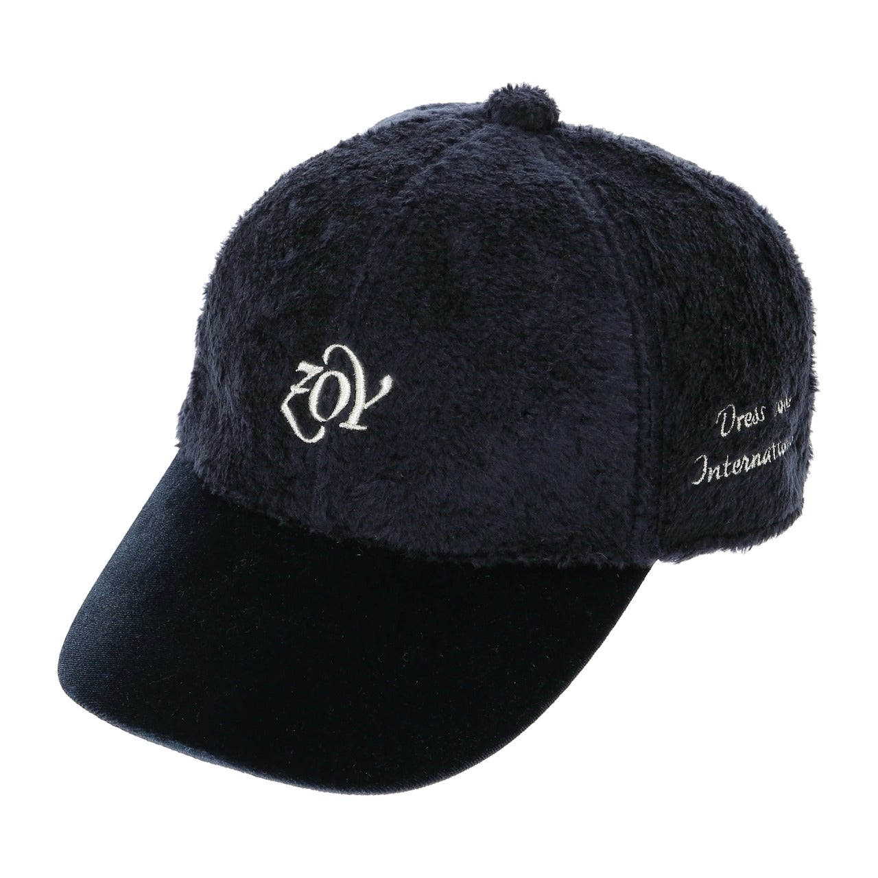 WOMEN トイプー起毛キャップ ネイビー