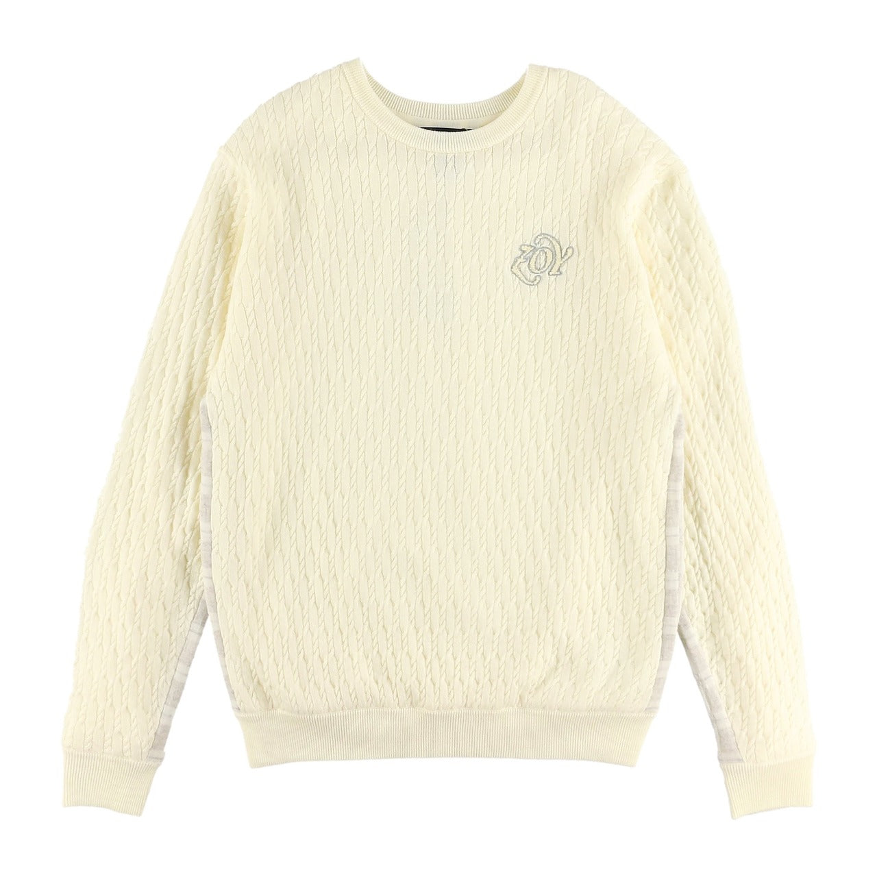 MEN CASHWOOL SWE プルオーバー 防風裏地付 ホワイト