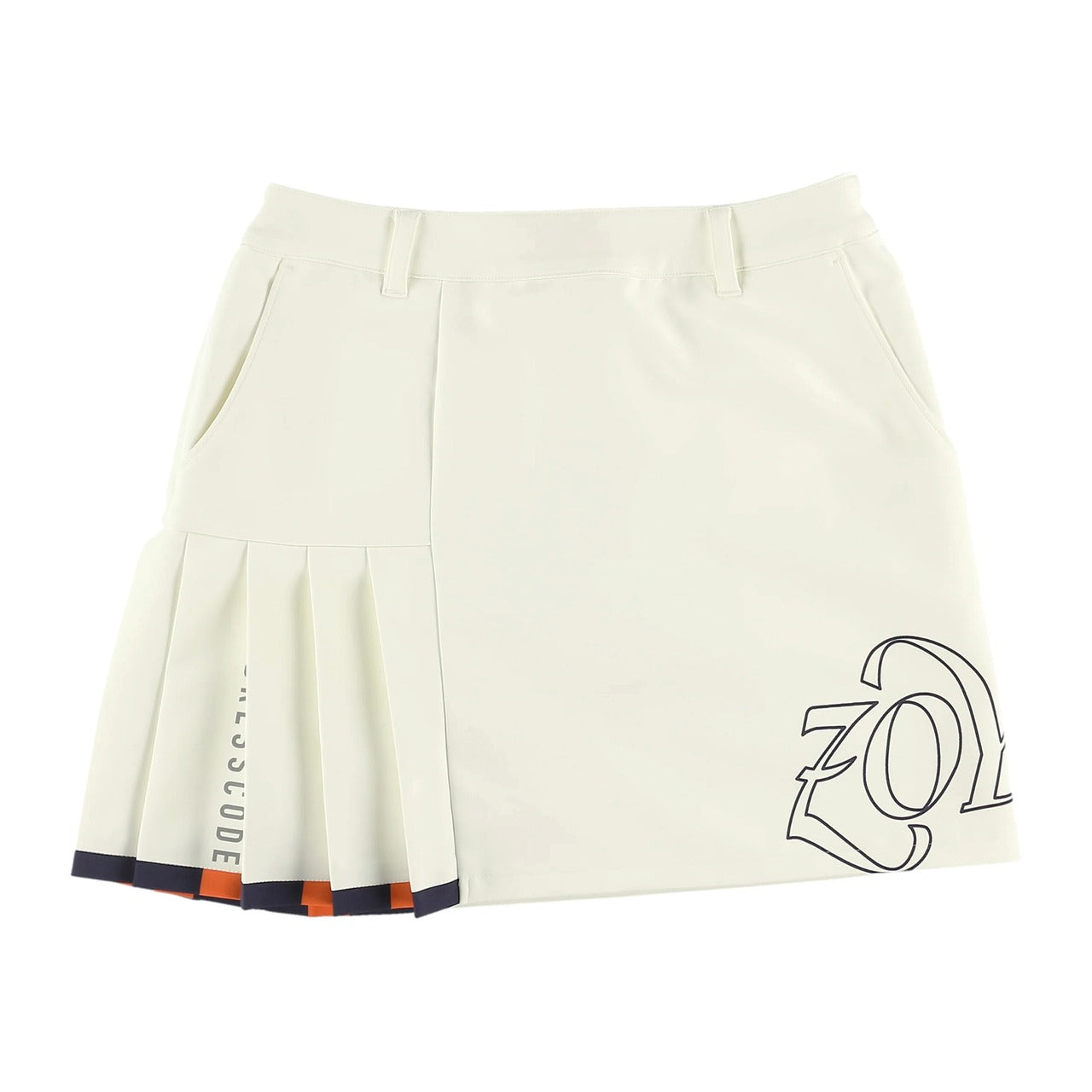 WOMEN DOUBLE GLOTH STRETCH スカート ホワイト